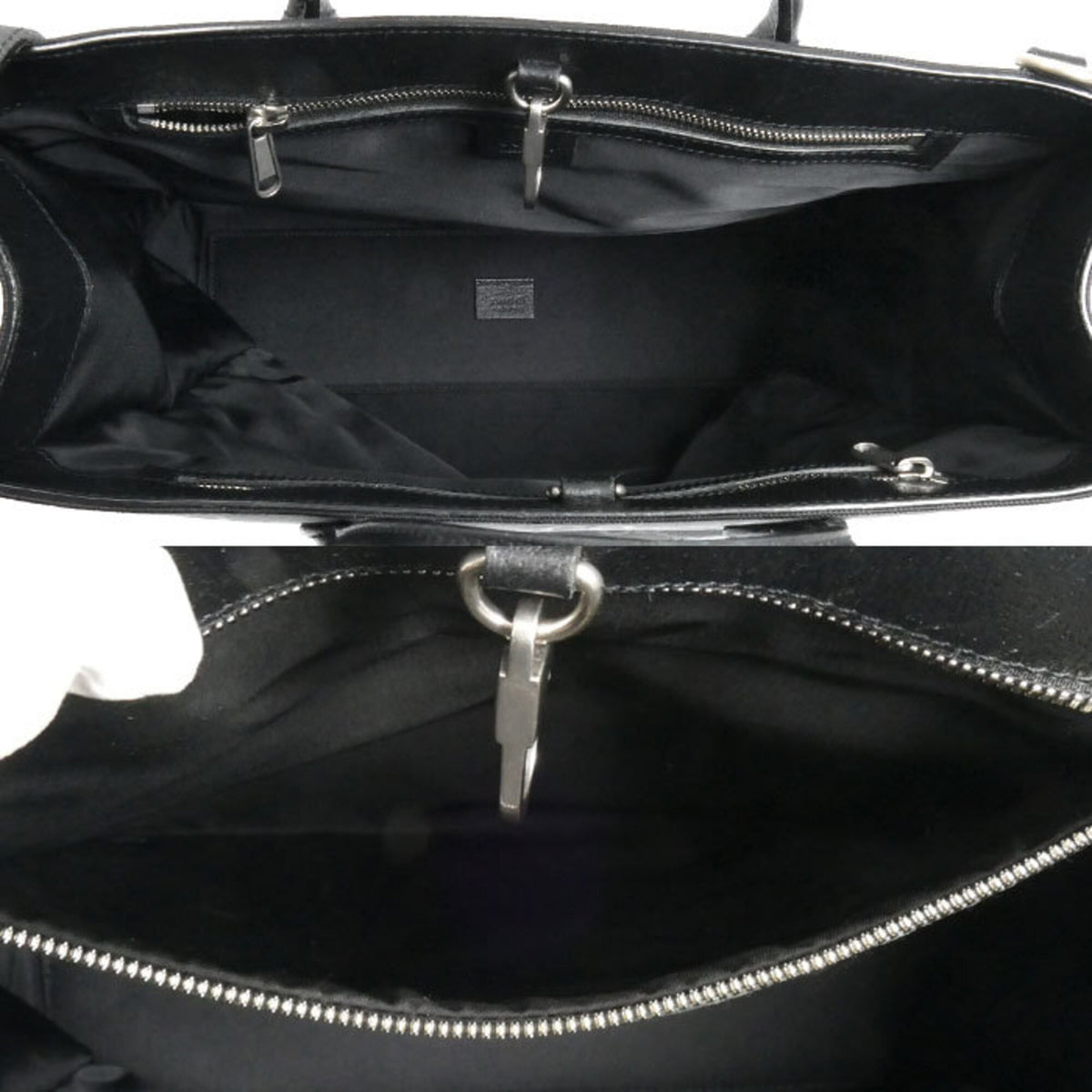 Gucci Black Nylon Leather Shoulder Bag (Pre-Owned)
