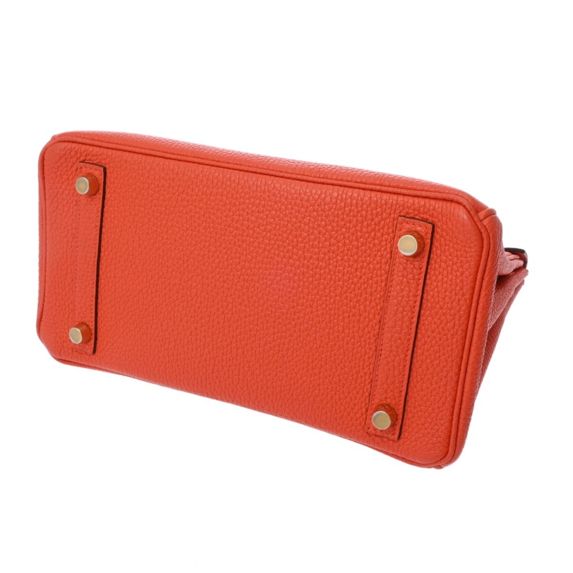 Hermes Orange Poppy Togo Leather Handbag (Pre-Owned)