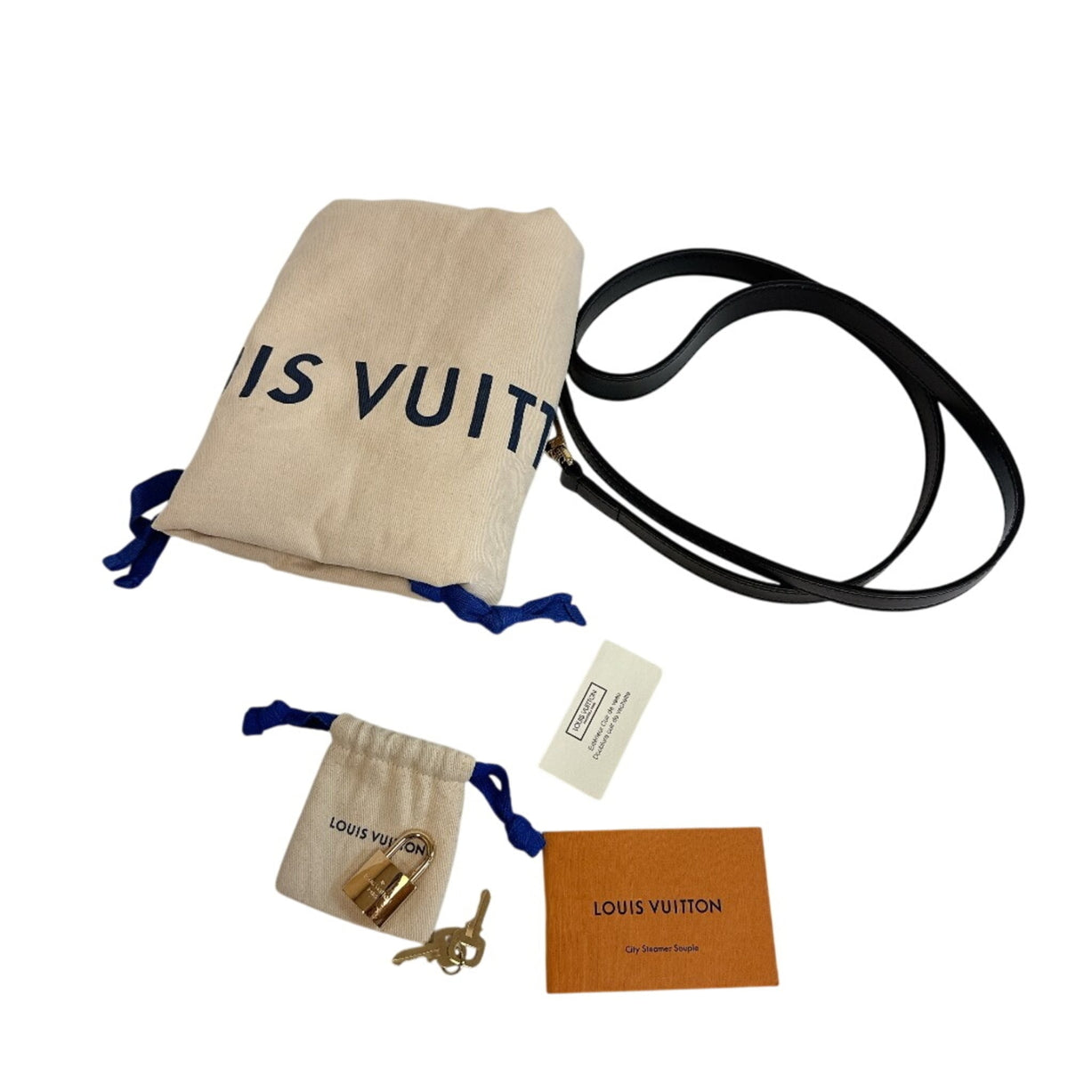 Louis Vuitton Black Leather Handbag Shoulder Bag (Pre-Owned)