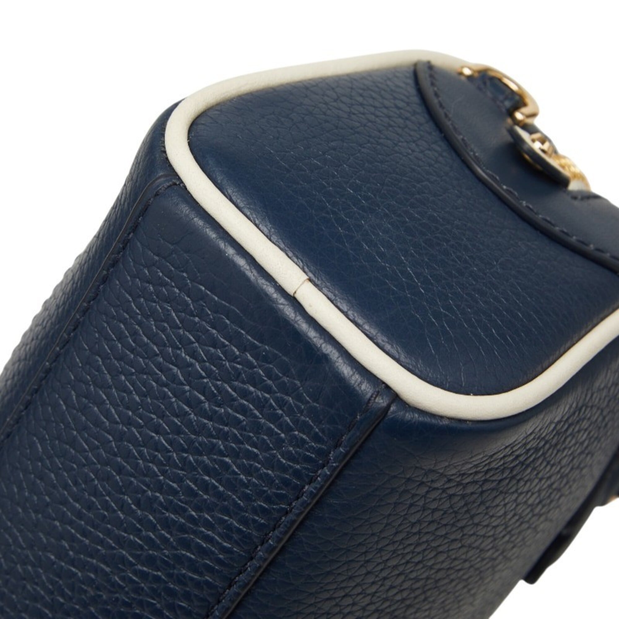 Michael Kors Navy Leather Handbag Shoulder Bag (Pre-Owned)