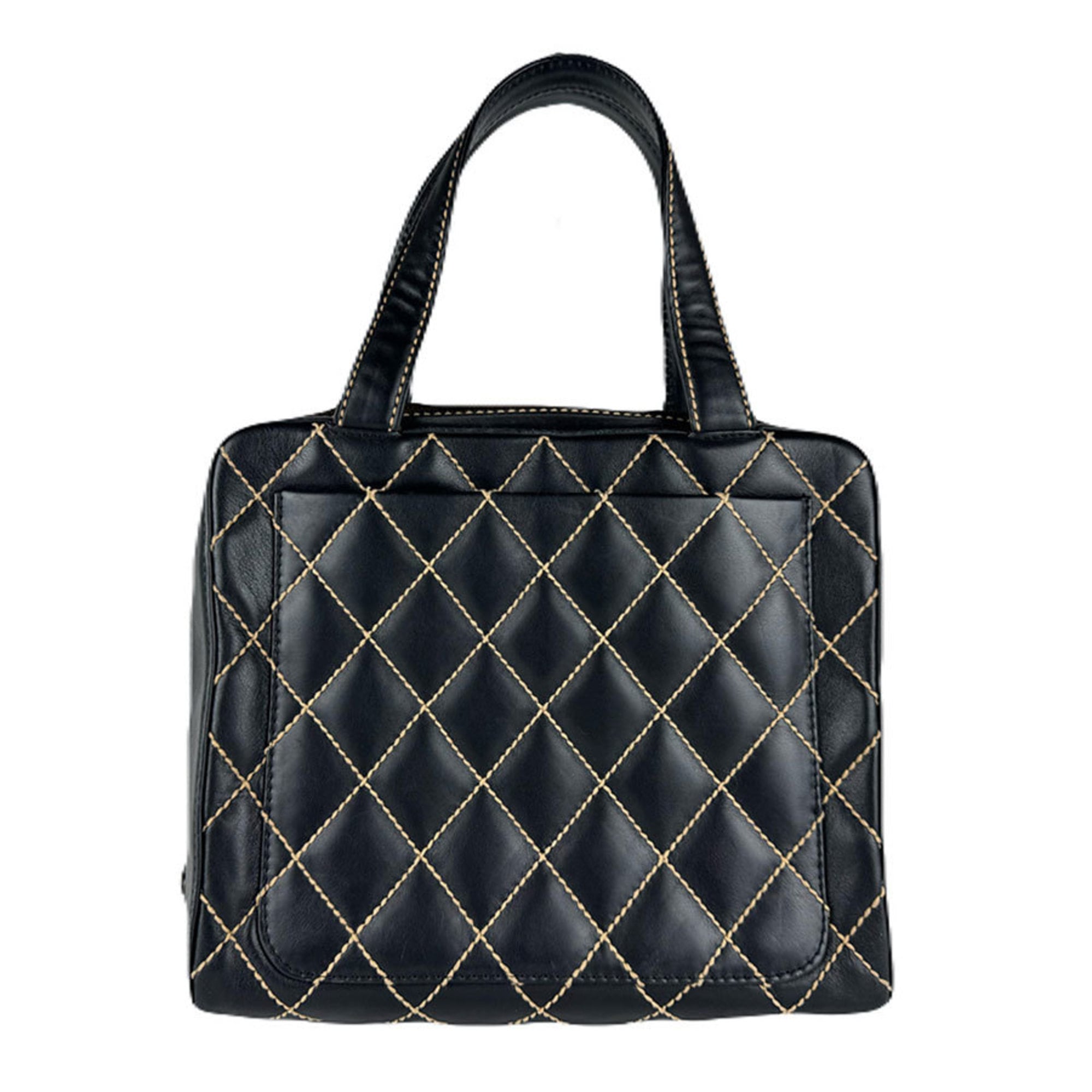 Chanel Black Leather Handbag (Pre-Owned)