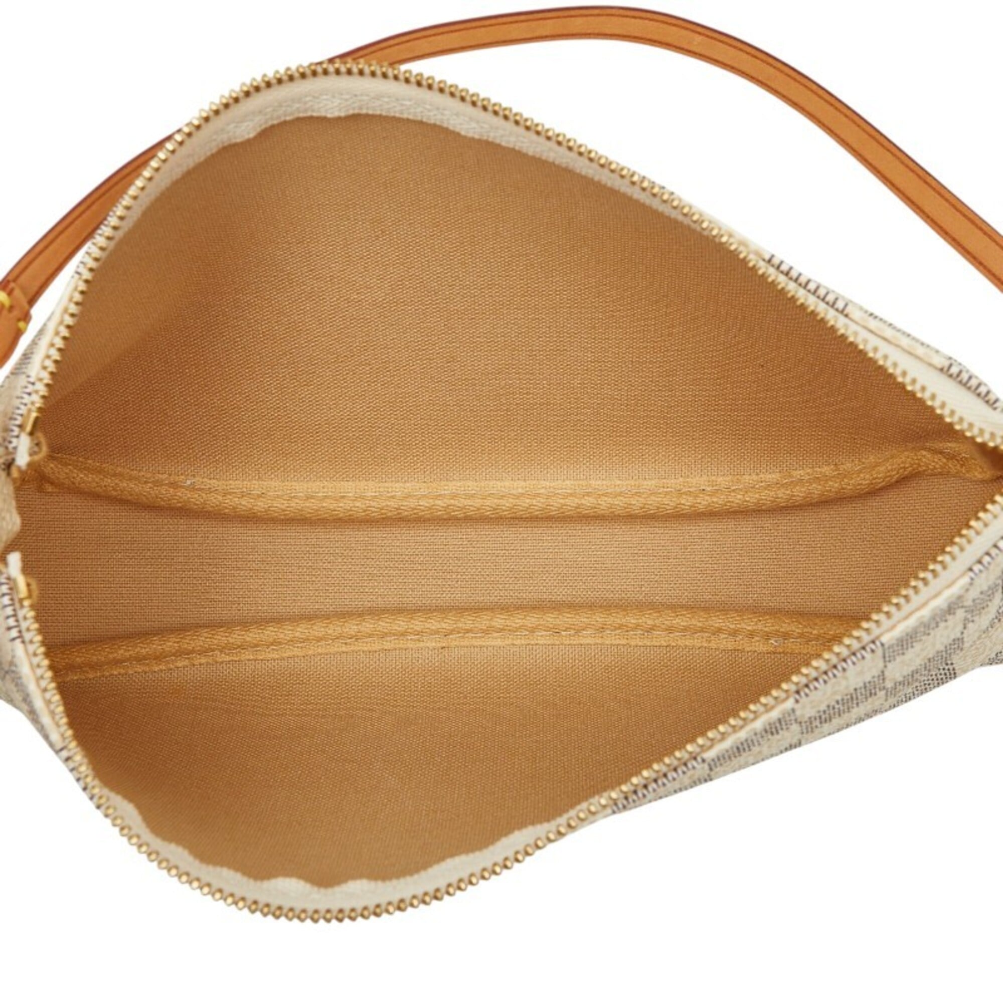 Louis Vuitton Damier Azur White Pvc Leather Handbag Pochette (Pre-Owned)