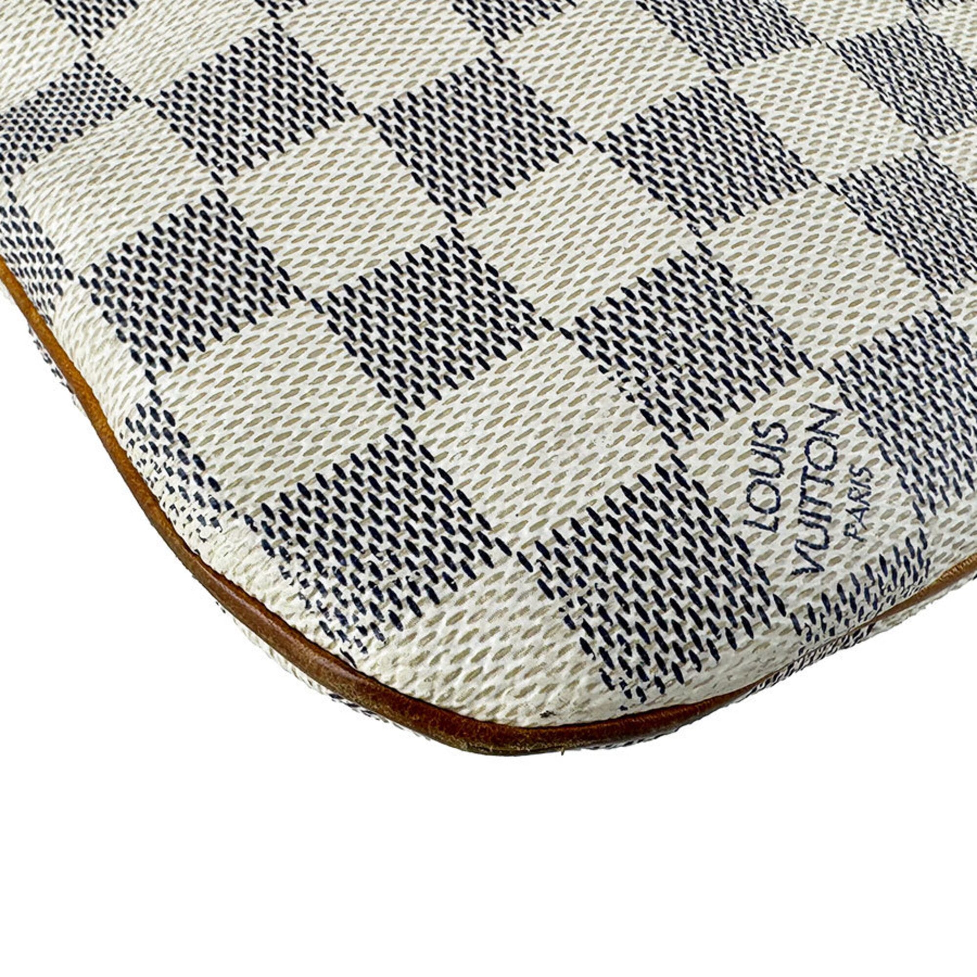 Louis Vuitton Ivory Damier Azur Canvas Pochette Shoulder Bag (Pre-Owned)