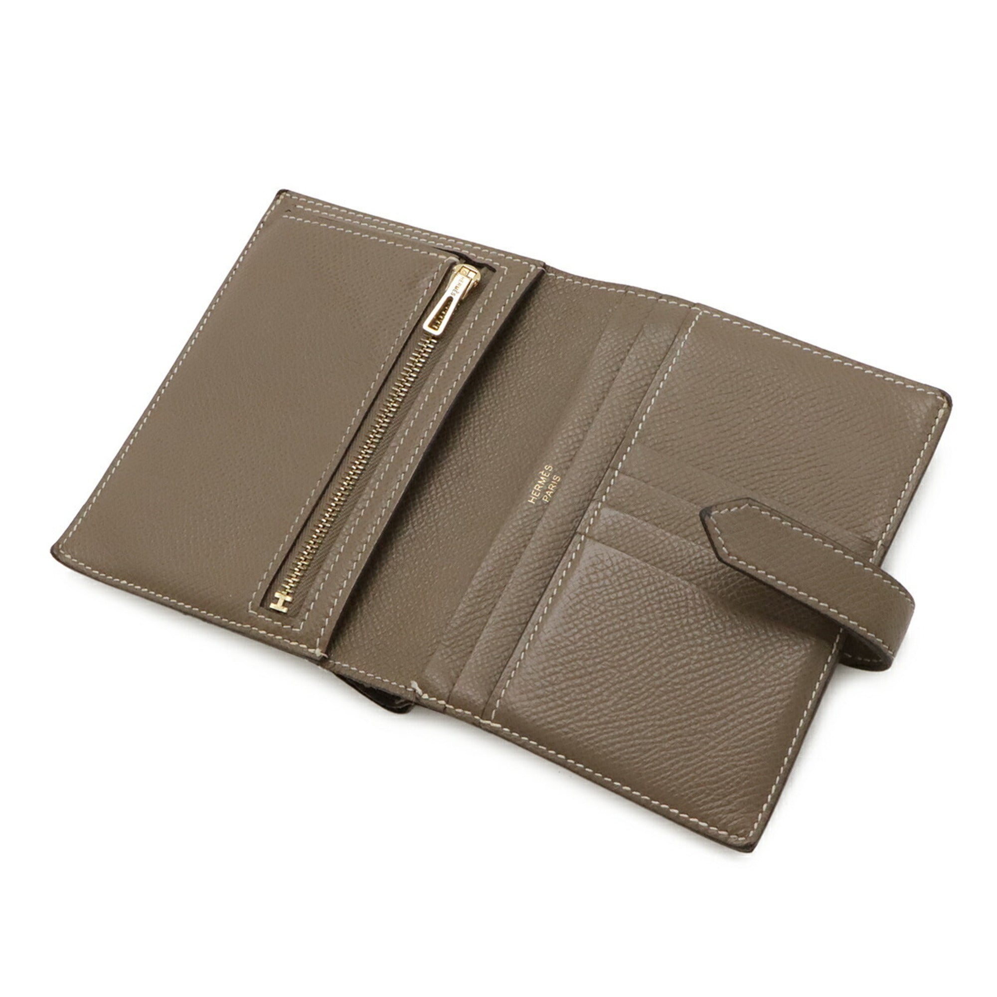 Hermes Etoupe Gray Epsom Leather Wallet (Bi-Fold) (Pre-Owned)