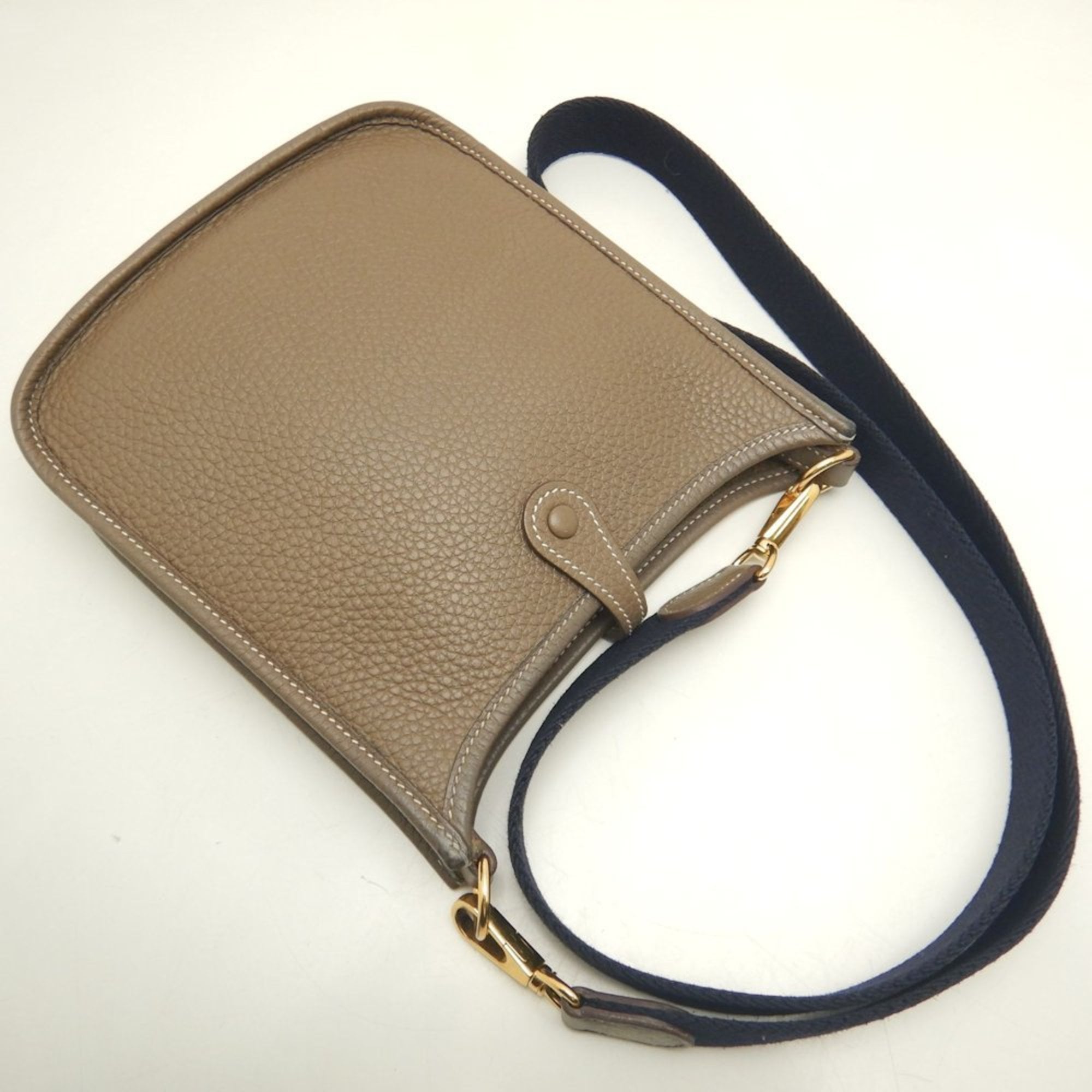 Hermes Etoupe Gray Togo Leather Shoulder Bag (Pre-Owned)