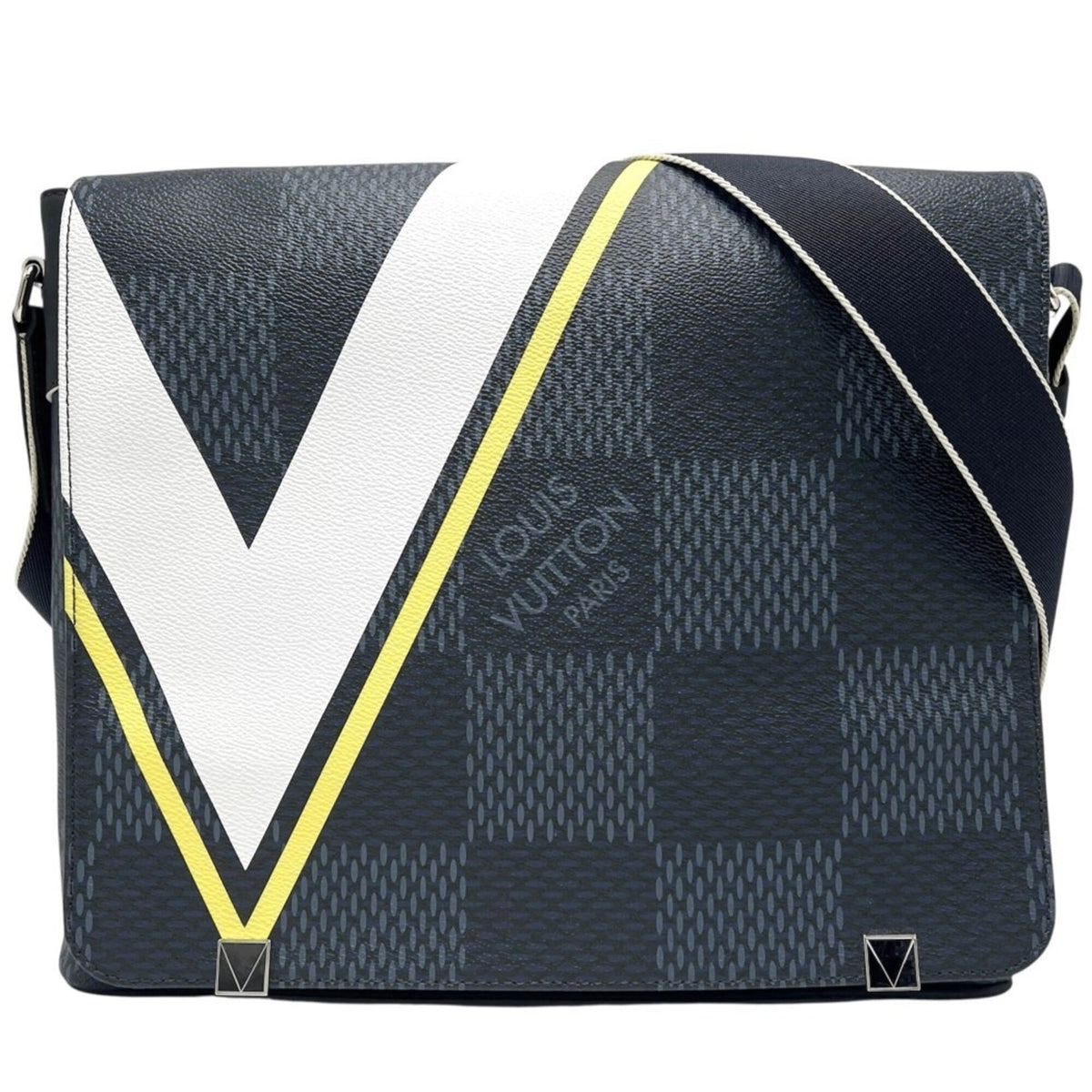 Louis Vuitton Damier Cobalt Navy Damier Canvas Messenger Bag Shoulder Bag (Pre-Owned)