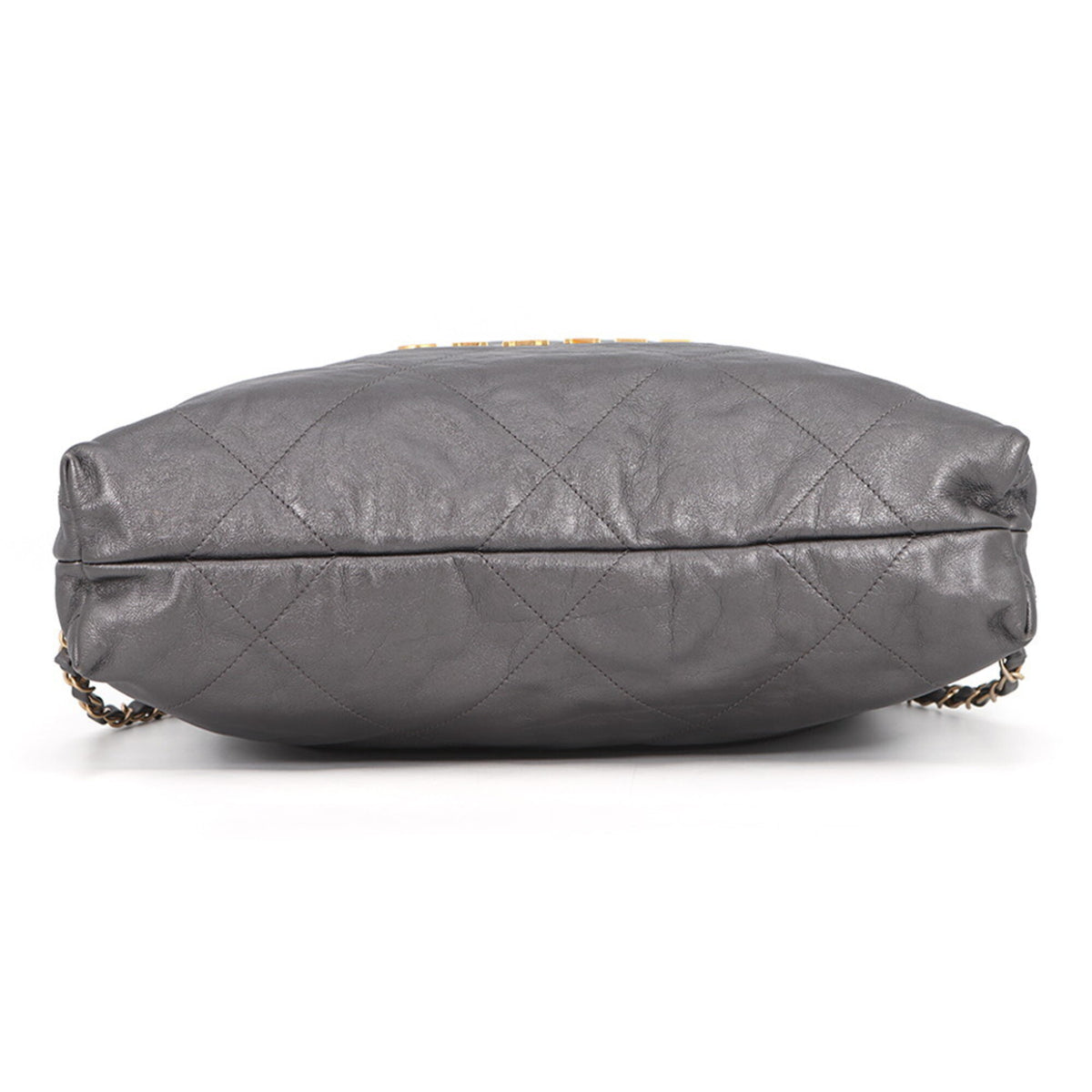 Chanel Gray Leather Handbag (Pre-Owned)