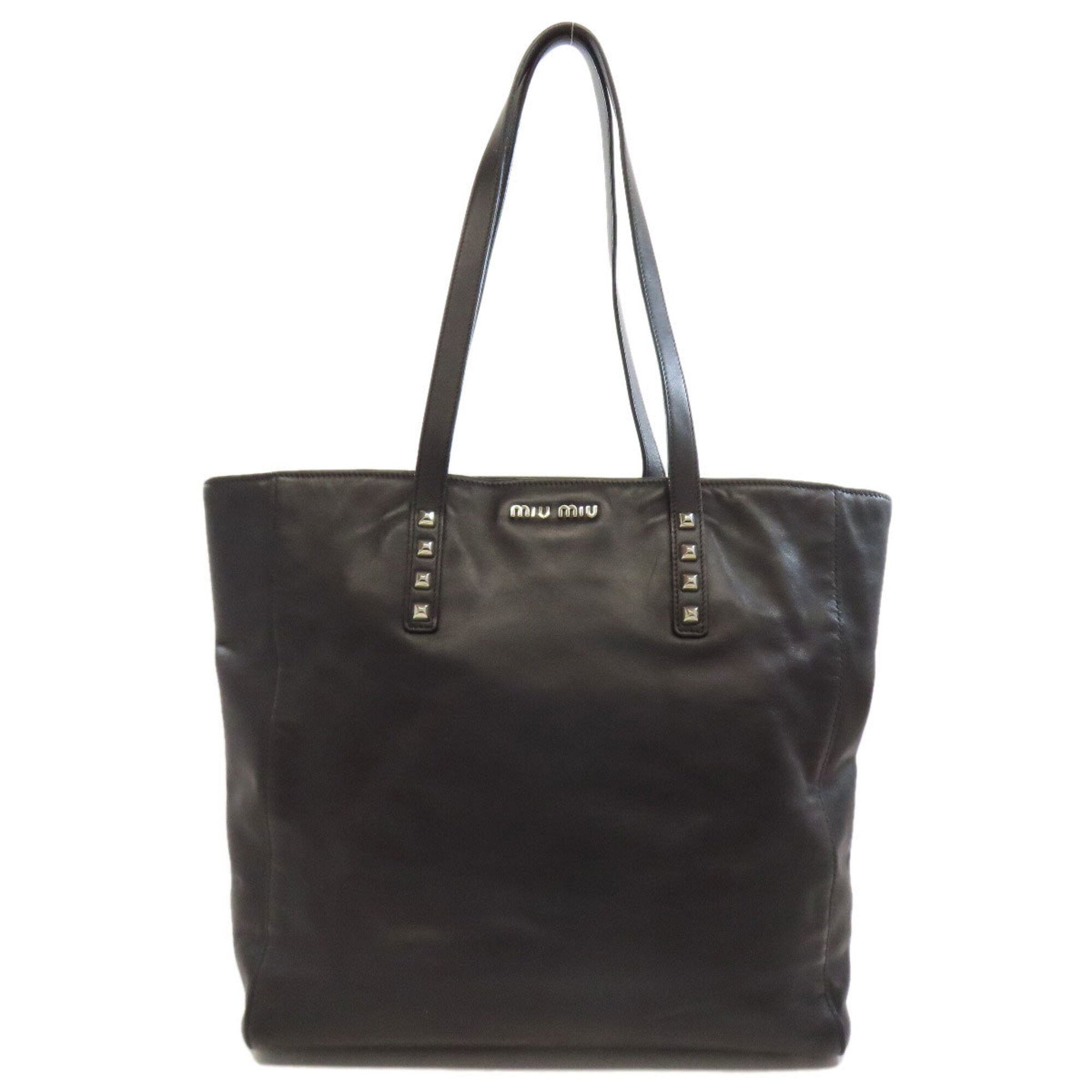 Miu Miu Black Leather Tote Bag (Pre-Owned)