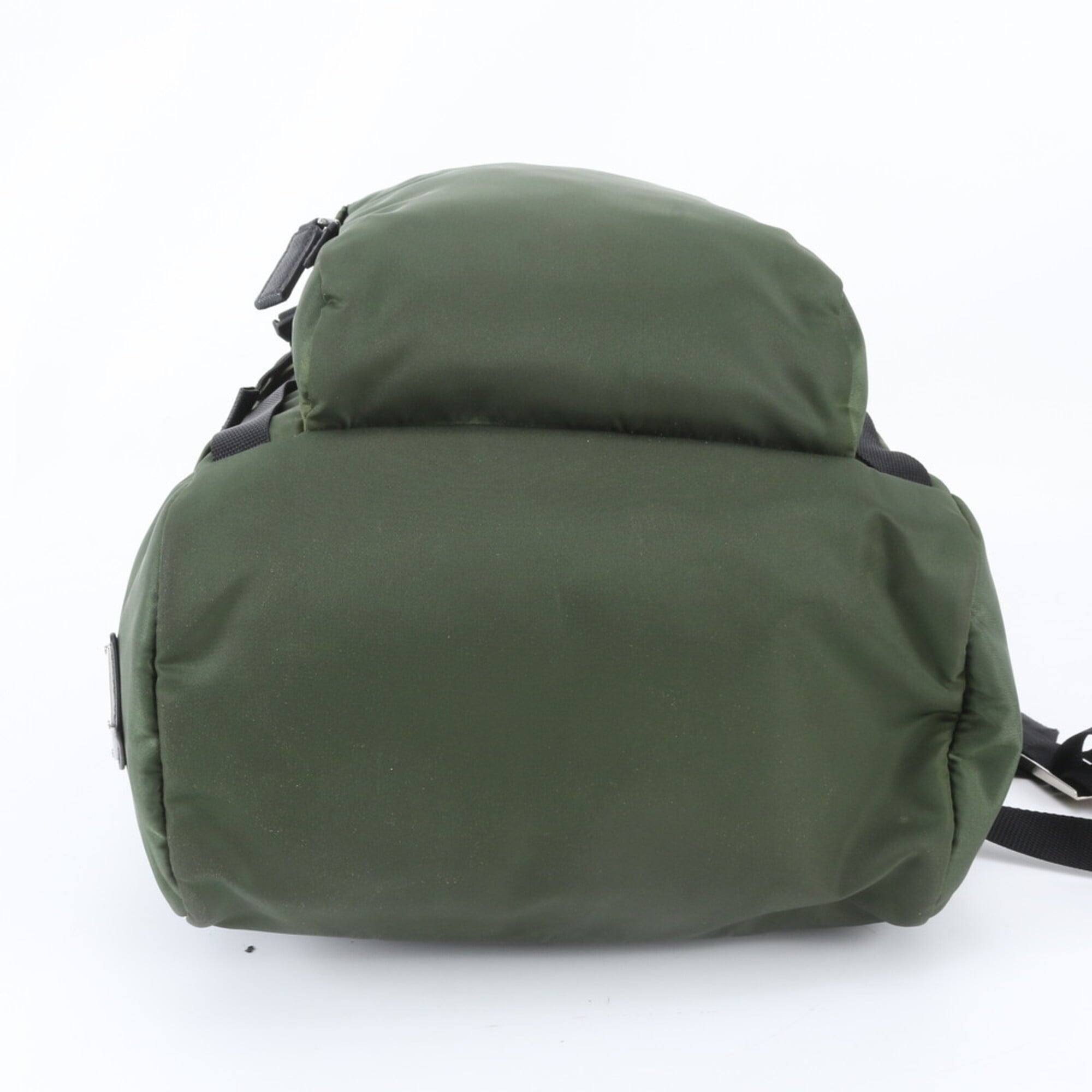 Prada Green Khaki Nylon Backpack Handbag (Pre-Owned)