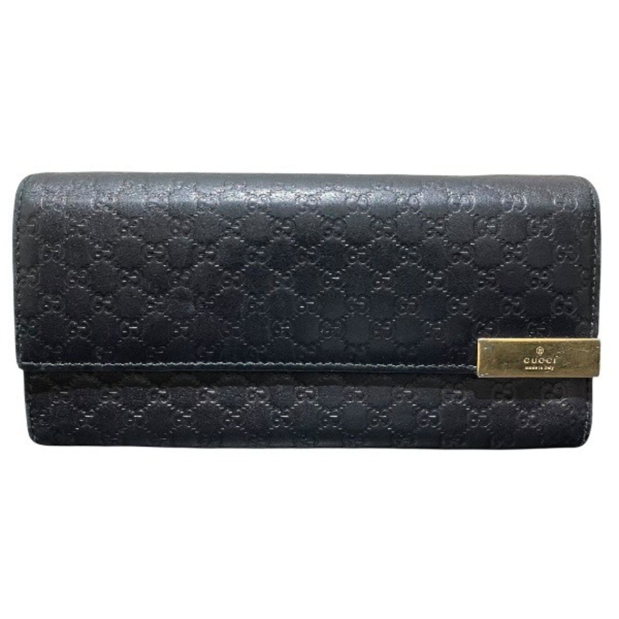 Gucci Black Leather Chain/Shoulder Wallet (Pre-Owned)