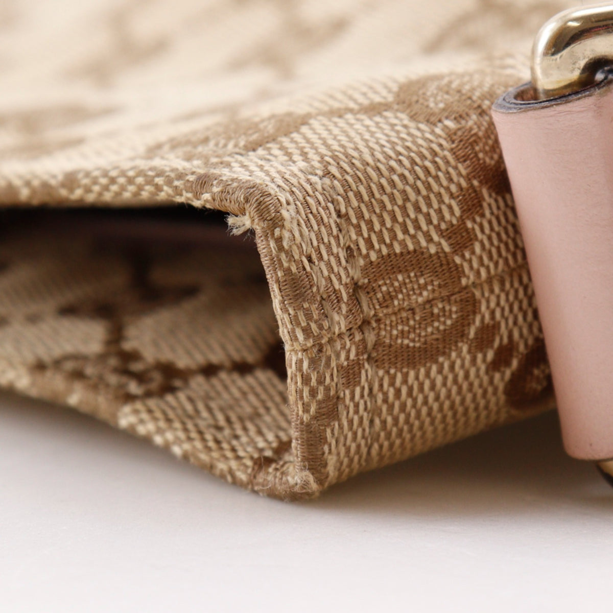 Gucci Gg Canvas Brown Pink Gg Canvas Shoulder Bag (Pre-Owned)