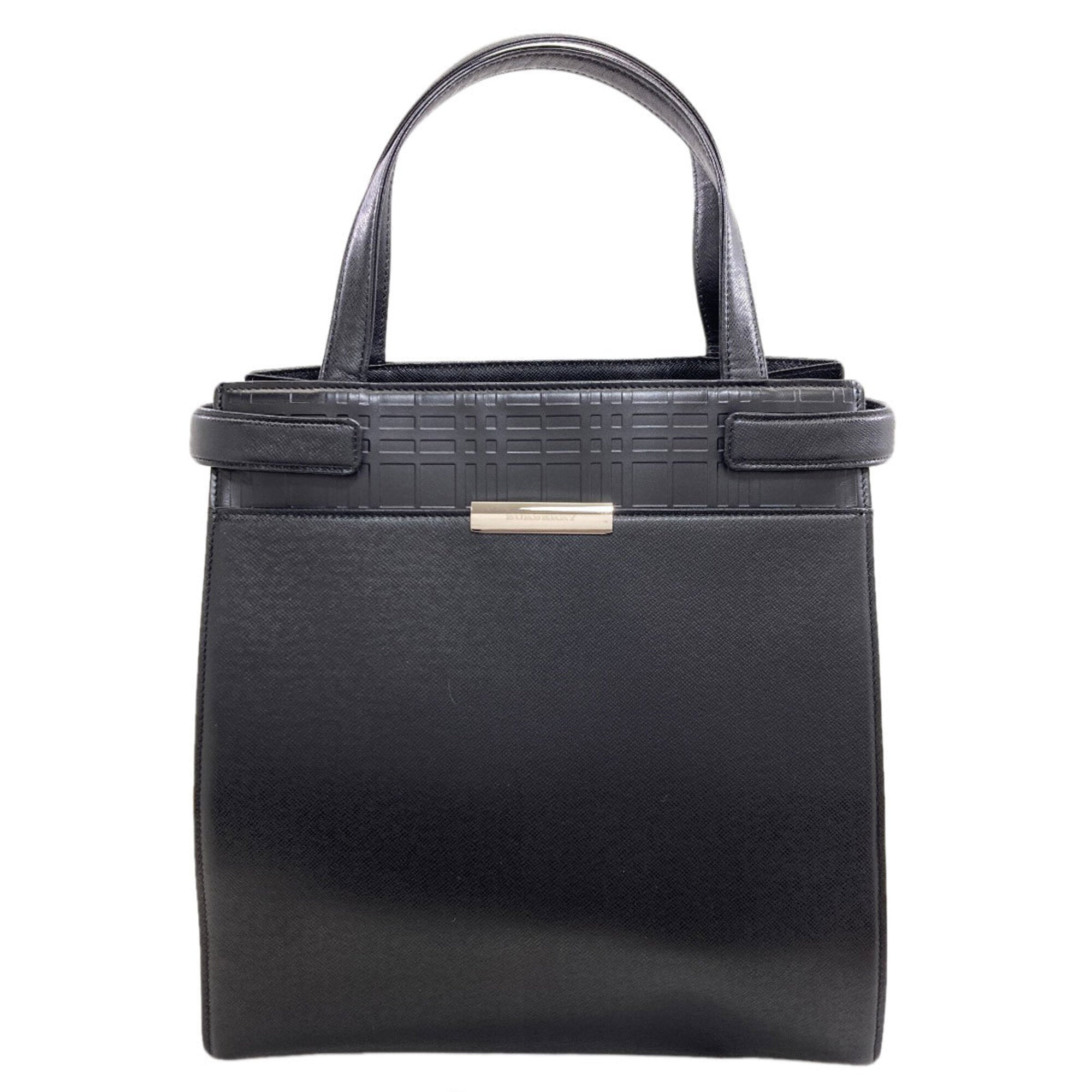 Burberry Black Pvc Leather Handbag (Pre-Owned)