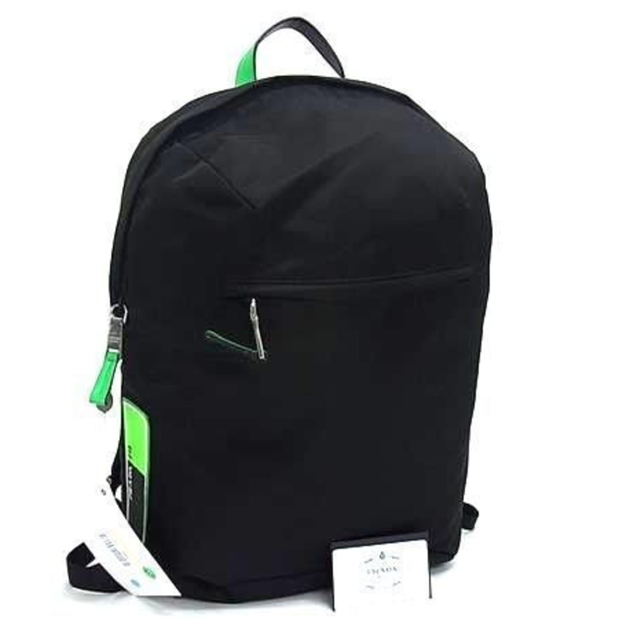 Prada Black Green Nylon Backpack (Pre-Owned)