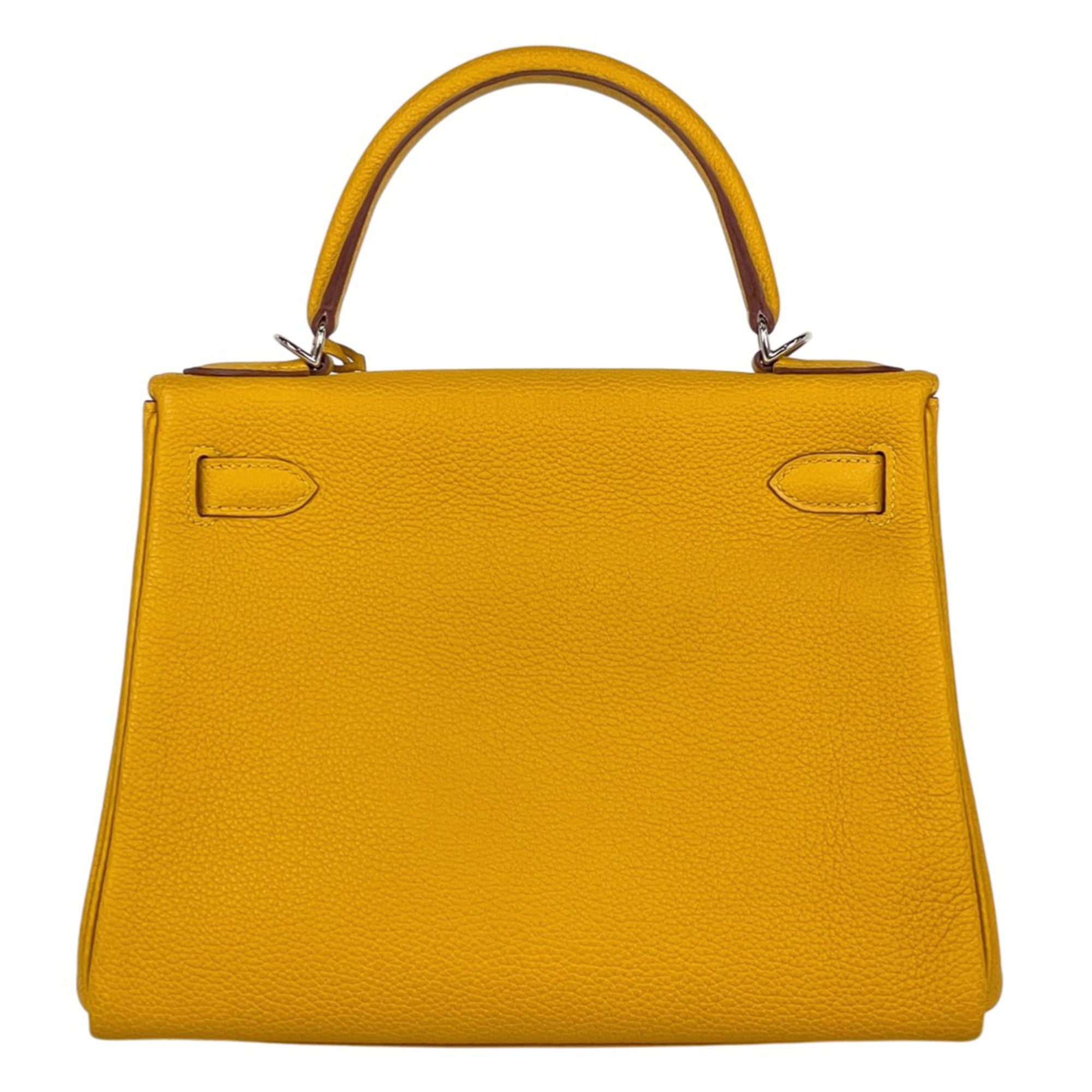 Hermes Kelly Jaune Togo Leather Handbag Shoulder Bag (Pre-Owned)