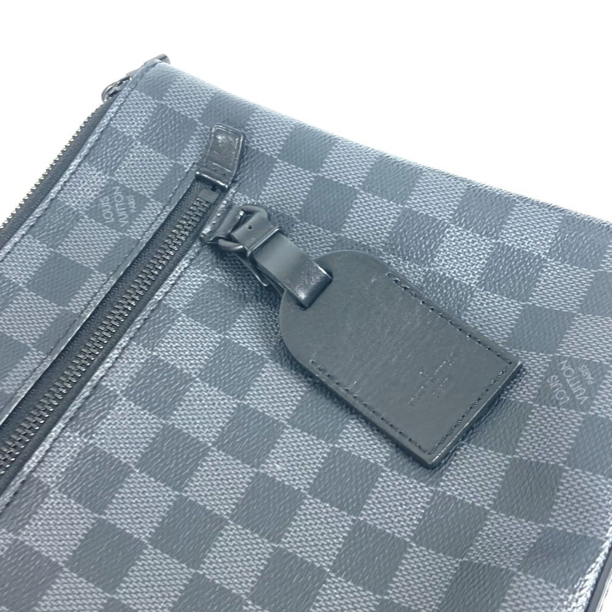 Louis Vuitton Black Damier Graphite Clutch Bag Pouch (Pre-Owned)