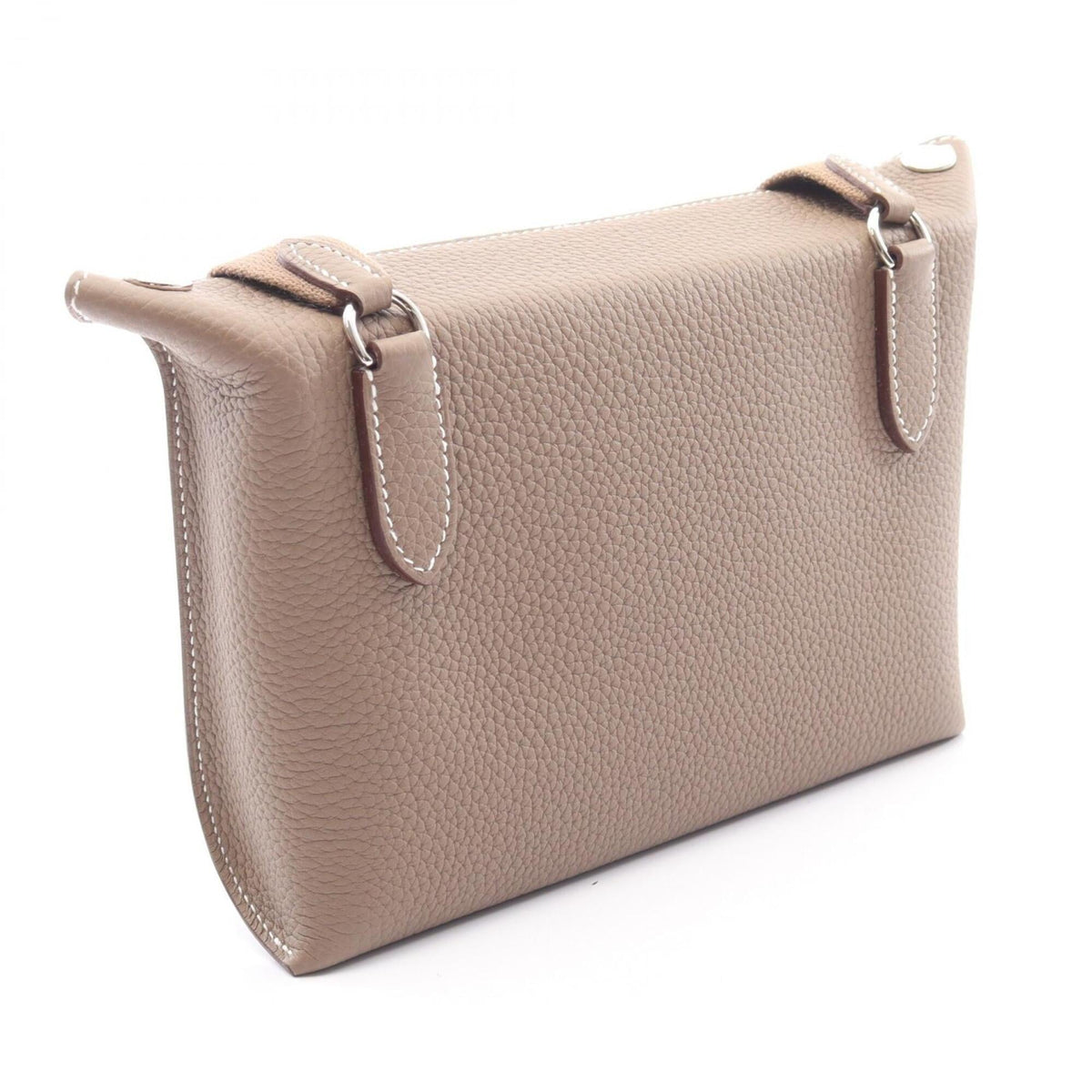 Hermes Etoupe Gray Gray Togo Leather Leather Handbag Shoulder Bag (Pre-Owned)