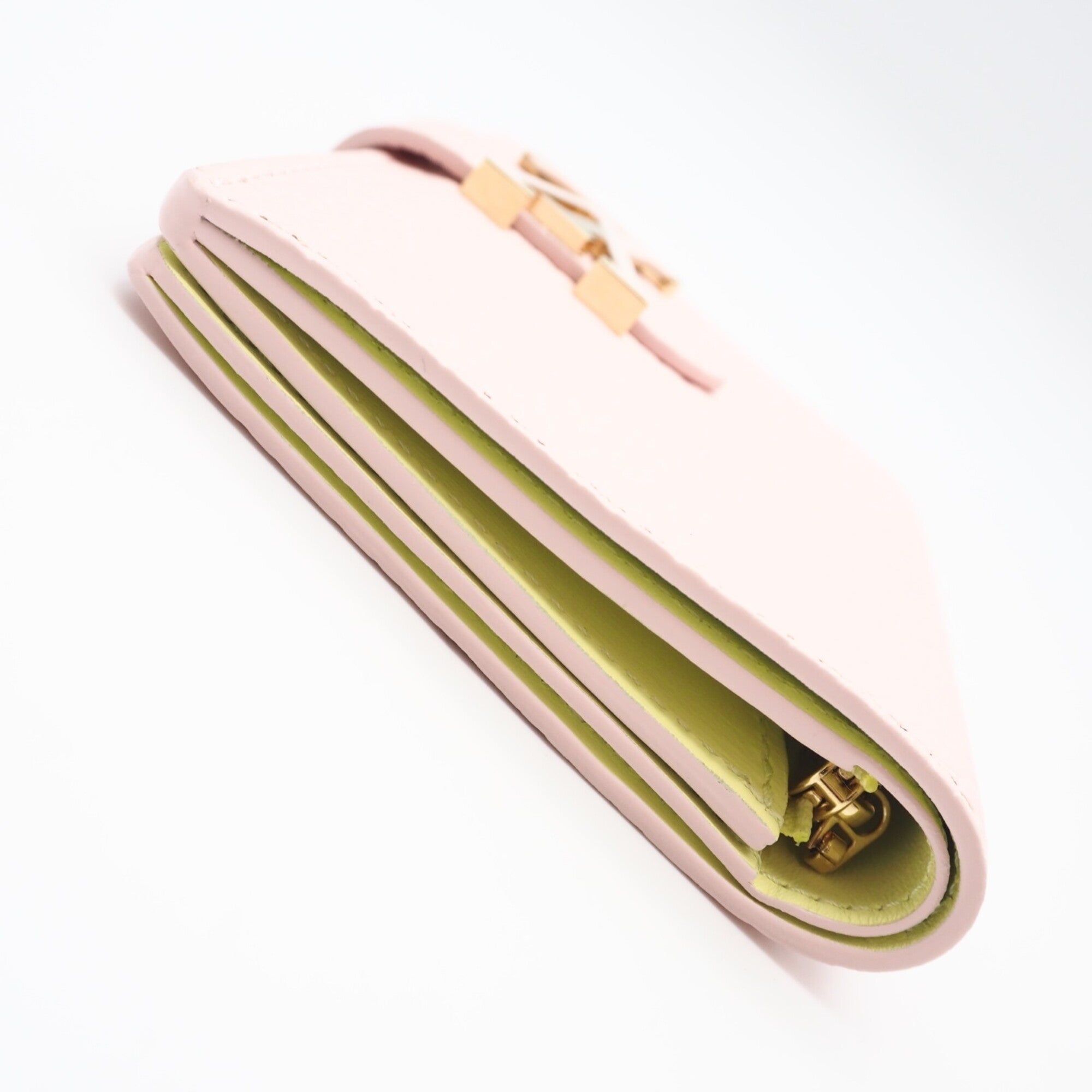 Louis Vuitton Taurillon Pink Yellow Leather Wallet (Bi-Fold) (Pre-Owned)