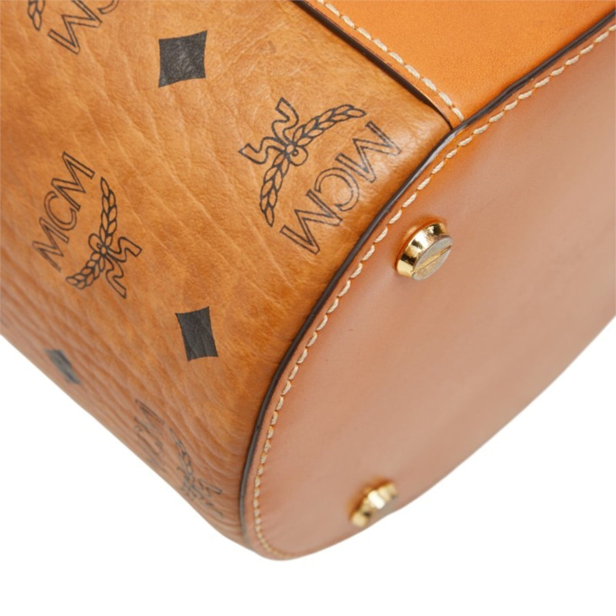 Mcm Brown Pvc Leather Handbag Shoulder Bag Vanity Bag (Pre-Owned)