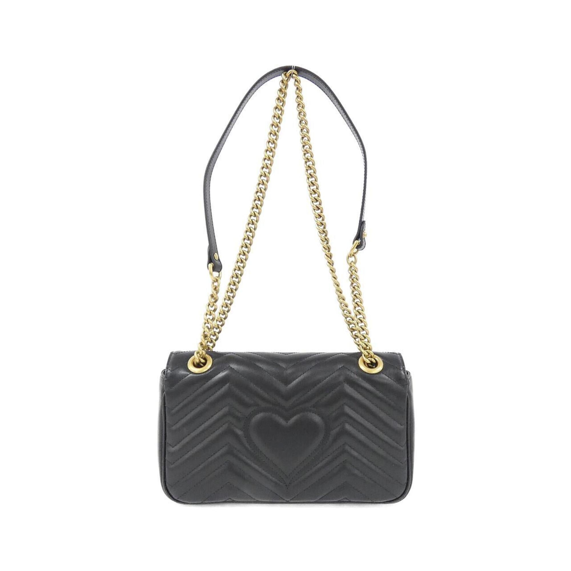 Gucci Gg Marmont Black Quilting Shoulder Bag (Pre-Owned)