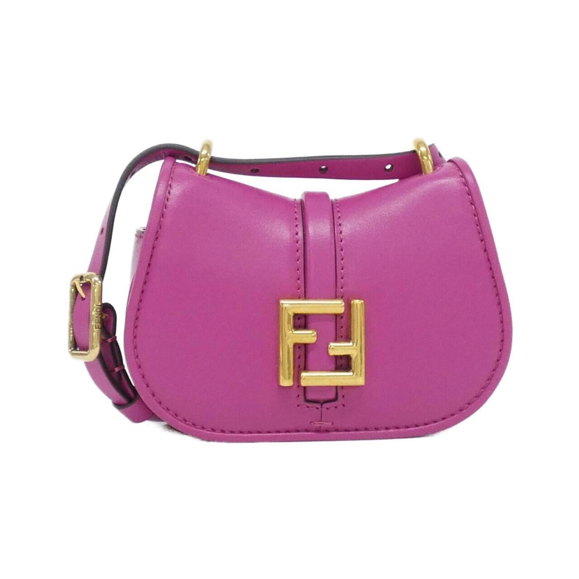 Fendi Pink Leather Shoulder Bag (Pre-Owned)