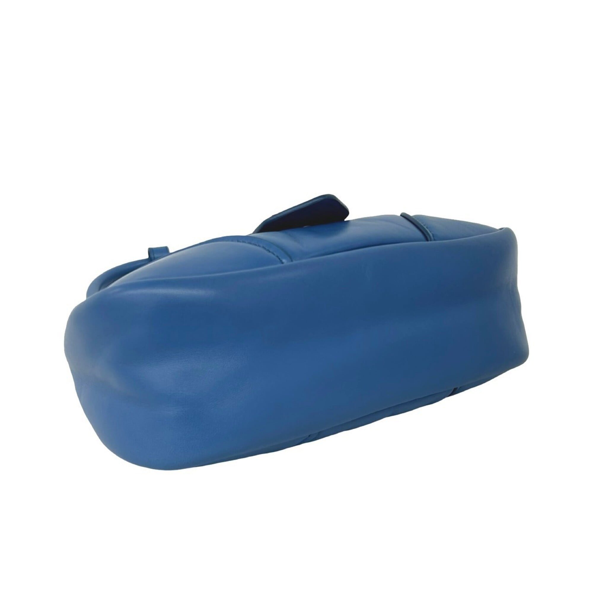 Prada Blue Leather Handbag Pochette Shoulder Bag (Pre-Owned)