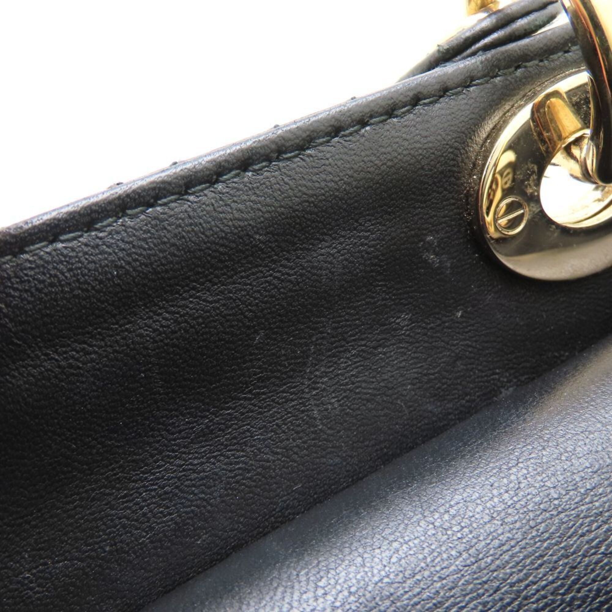 Christian Dior Black Leather Handbag (Pre-Owned)