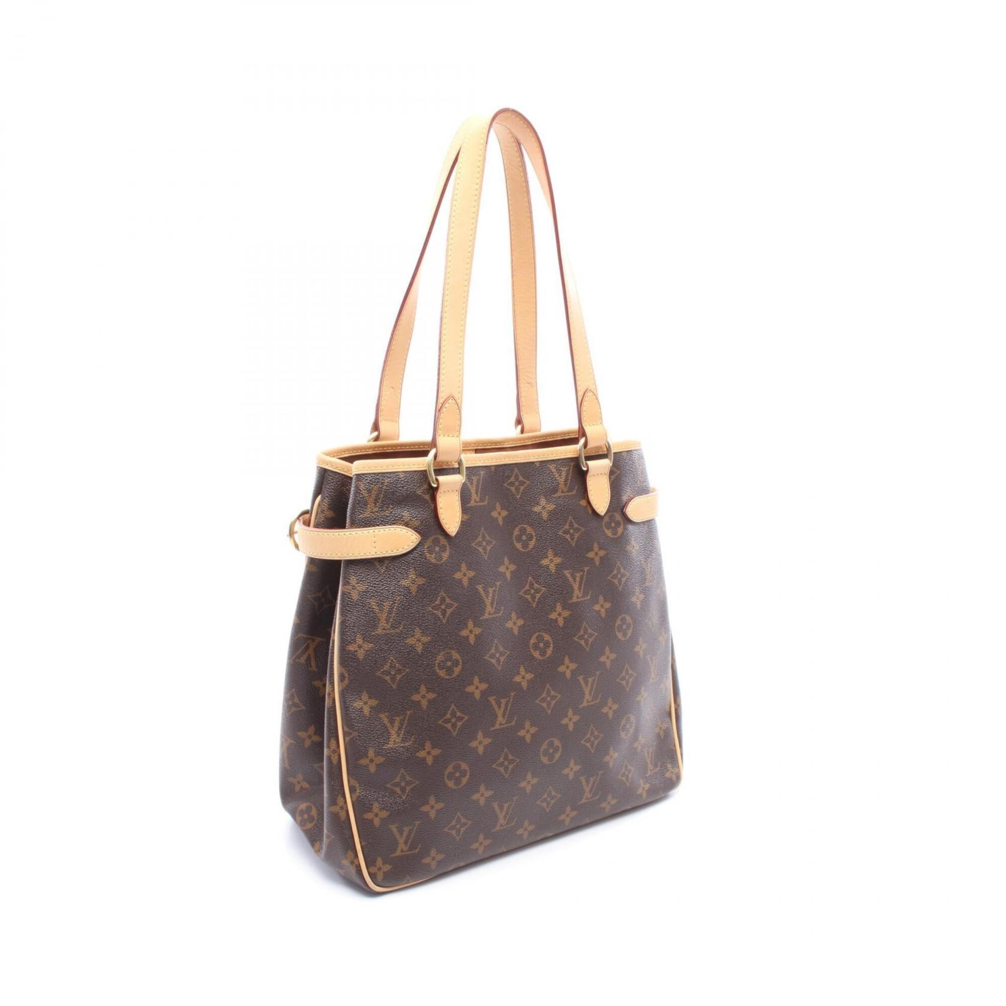 Louis Vuitton Monogram Brown Coated Canvas Leather Tote Bag (Pre-Owned)