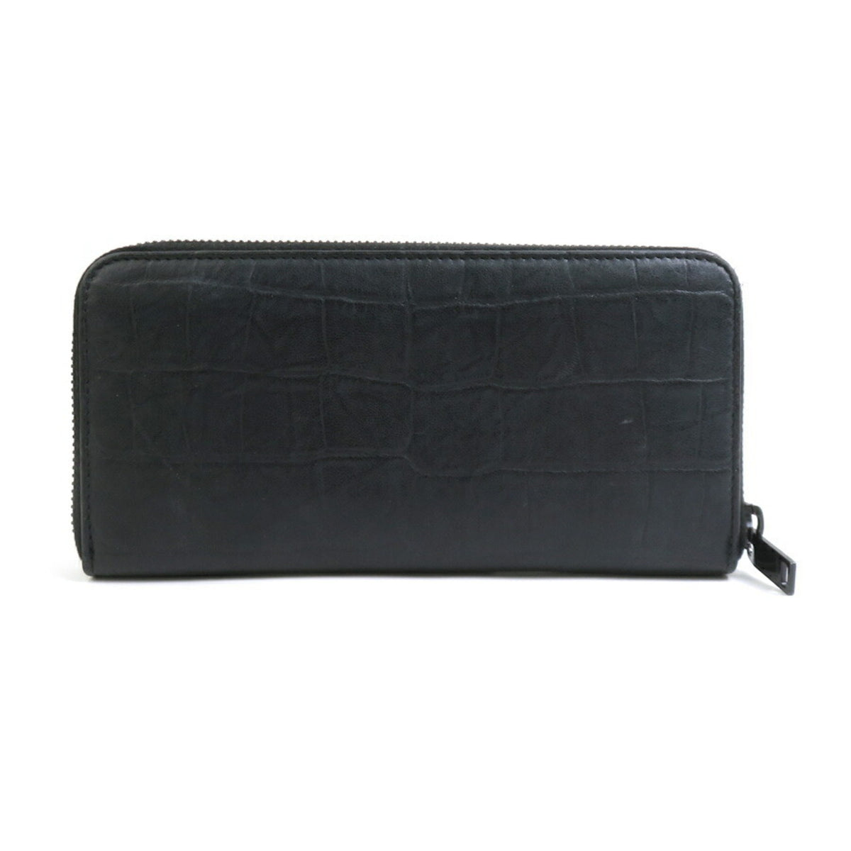 Saint Laurent Black Leather Long Wallet (Bi-Fold) (Pre-Owned)