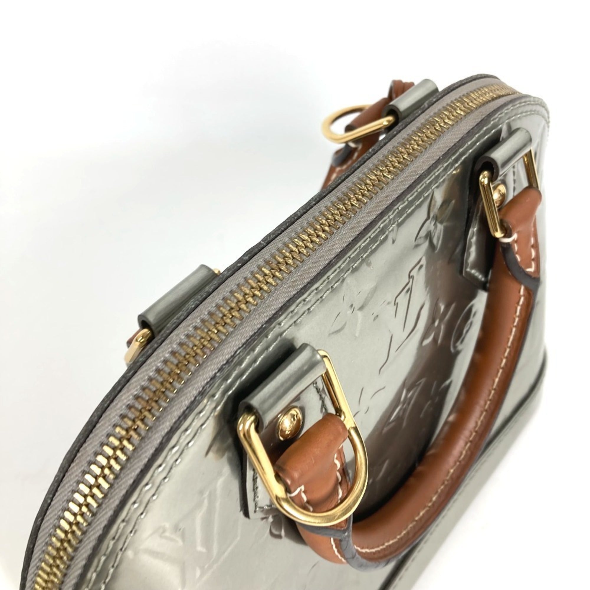 Louis Vuitton Monogram Vernis Argent Silver Monogram Vernis Handbag Shoulder Bag Tote Bag (Pre-Owned)
