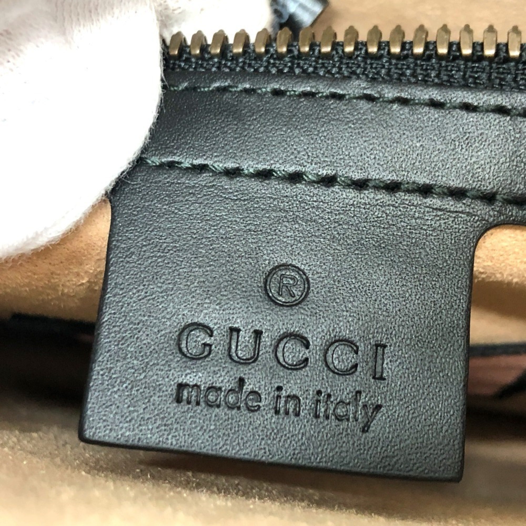 Gucci Black Multi-Color Leather Shoulder Bag (Pre-Owned)