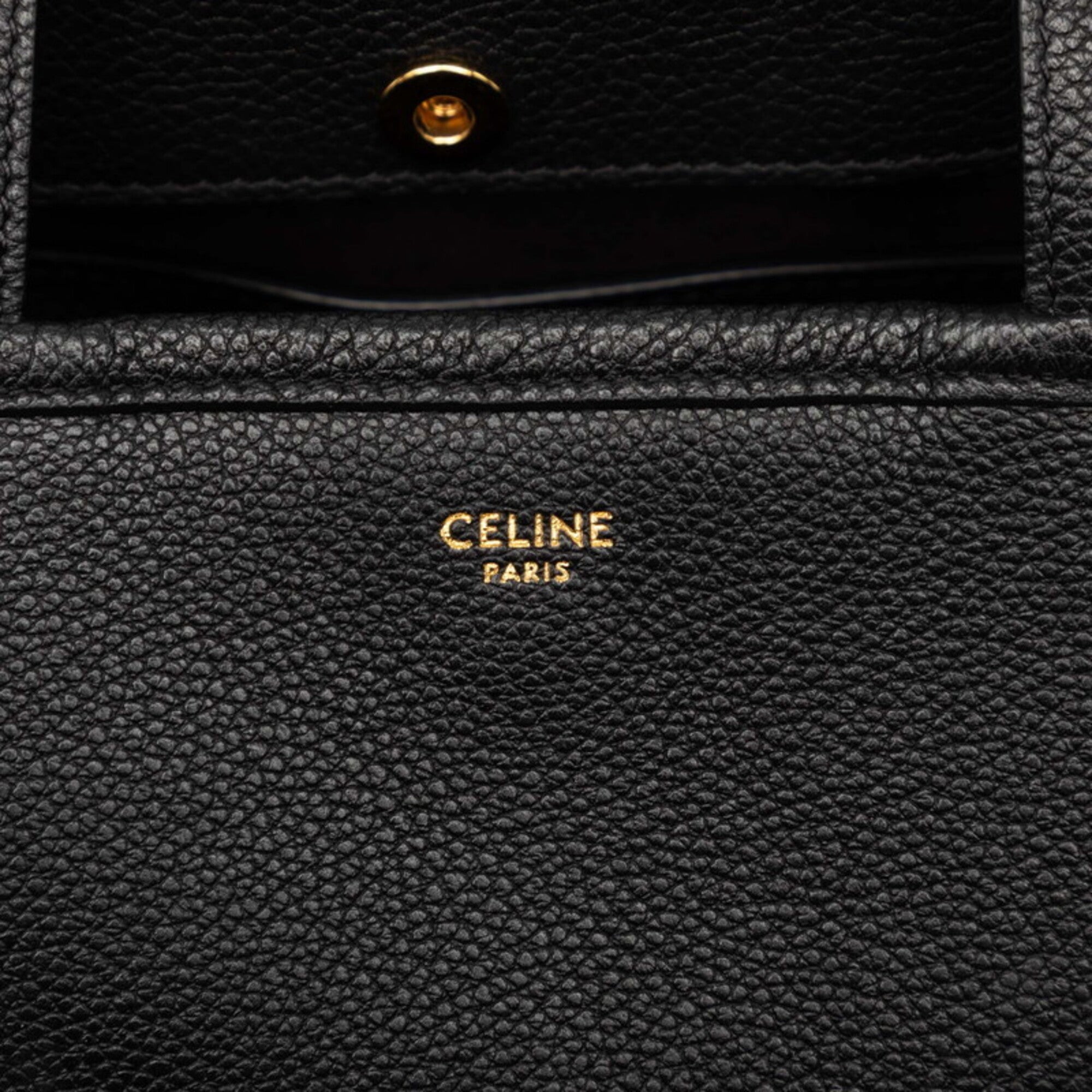 Celine Black Leather Handbag Shoulder Bag (Pre-Owned)