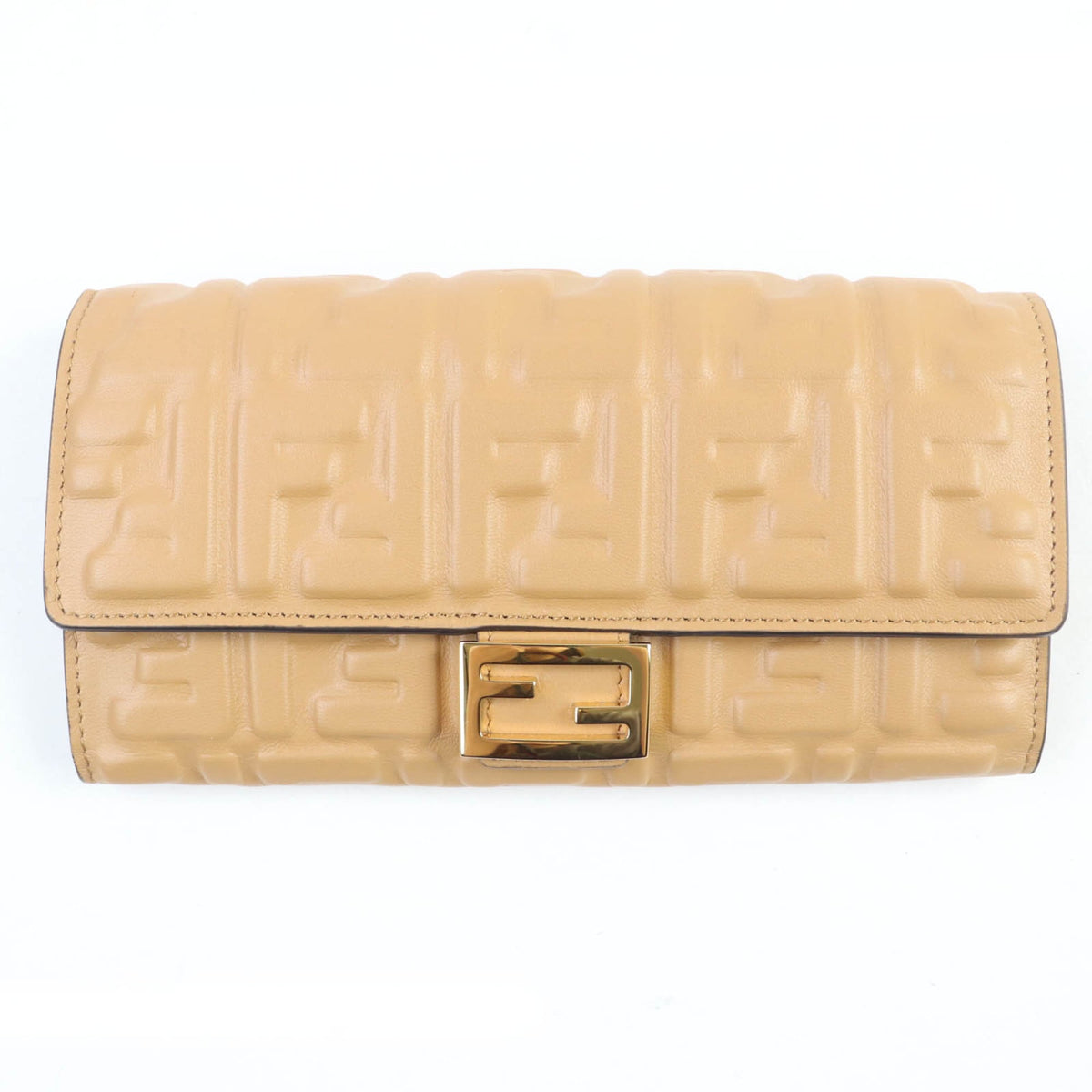 Fendi Brown Leather Long Wallet (Bi-Fold) (Pre-Owned)