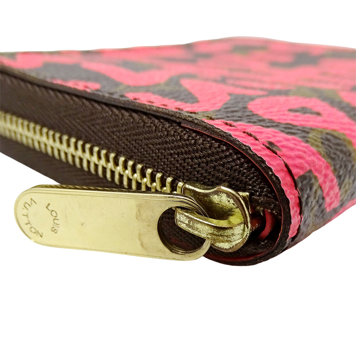 Louis Vuitton Monogram Graffiti Brown Fuchsia Galle Monogram Pink Monogram Graffiti Coin Purse/Coin Case (Pre-Owned)