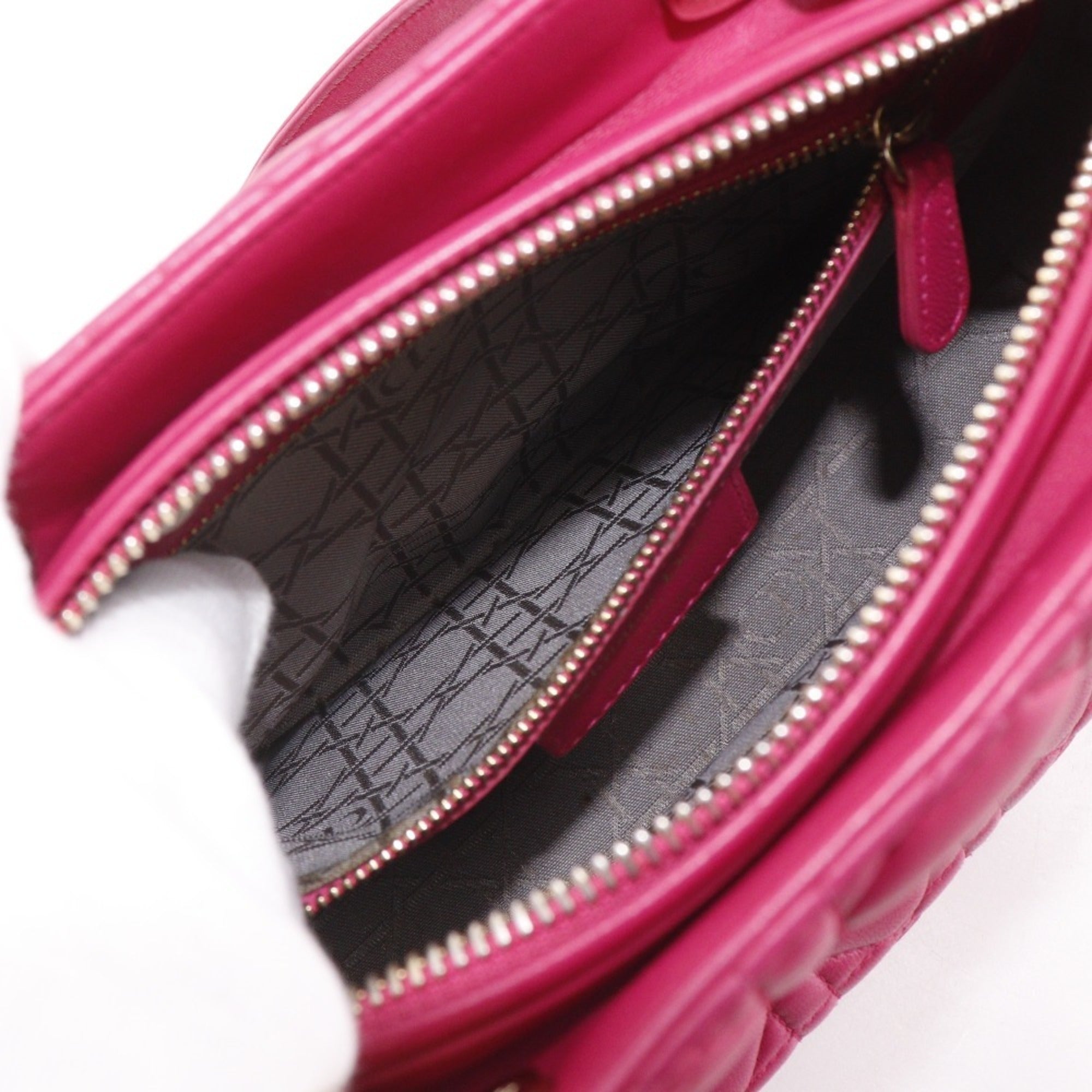 Christian Dior Lady Dior Pink Leather Handbag (Pre-Owned)