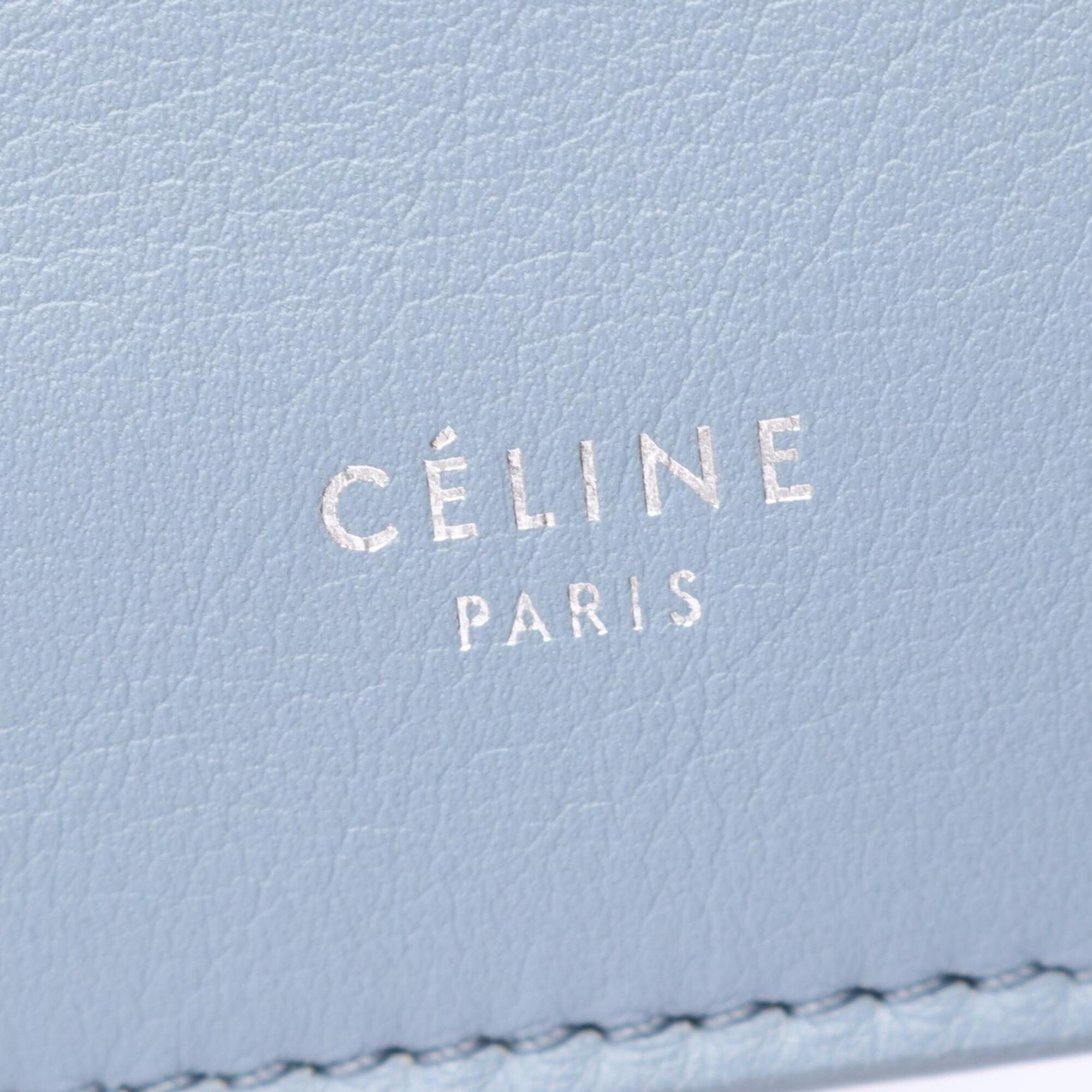 Celine Blue Leather Handbag Shoulder Bag (Pre-Owned)