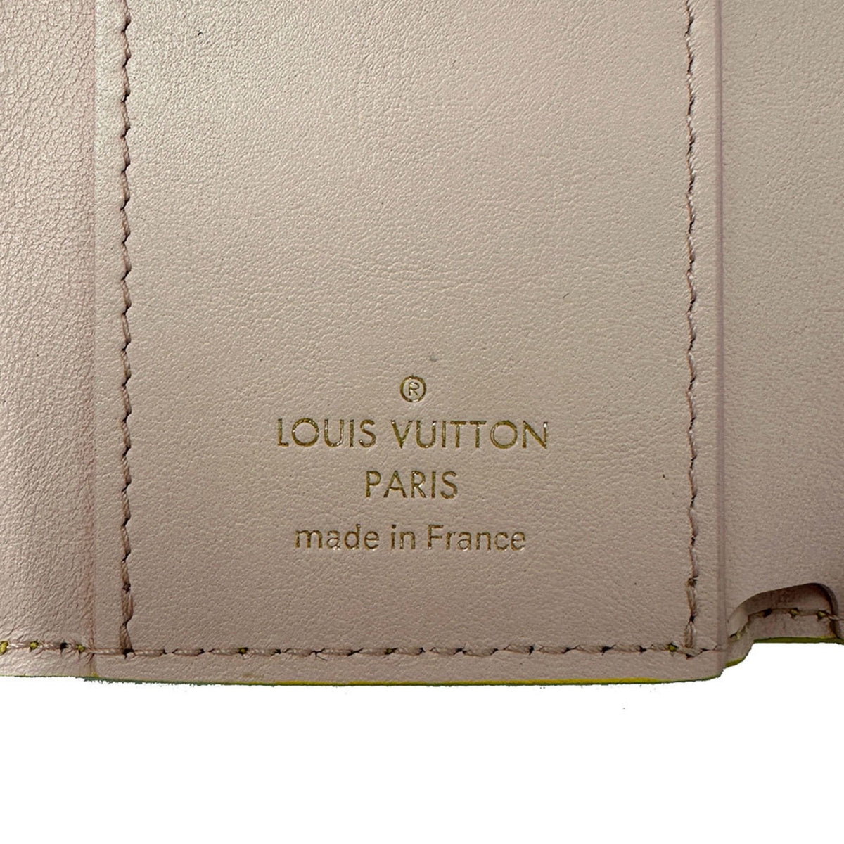 Louis Vuitton Taurillon Yellow Leather Wallet (Tri-Fold) (Pre-Owned)