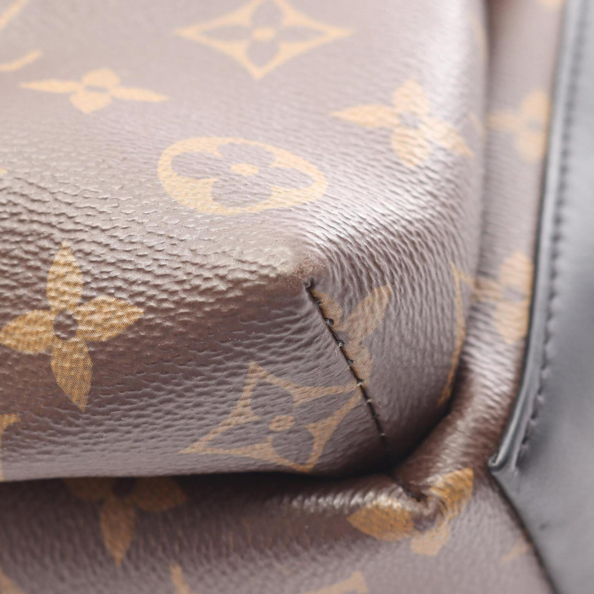 Louis Vuitton Black Brown Coated Canvas Leather Backpack Handbag (Pre-Owned)