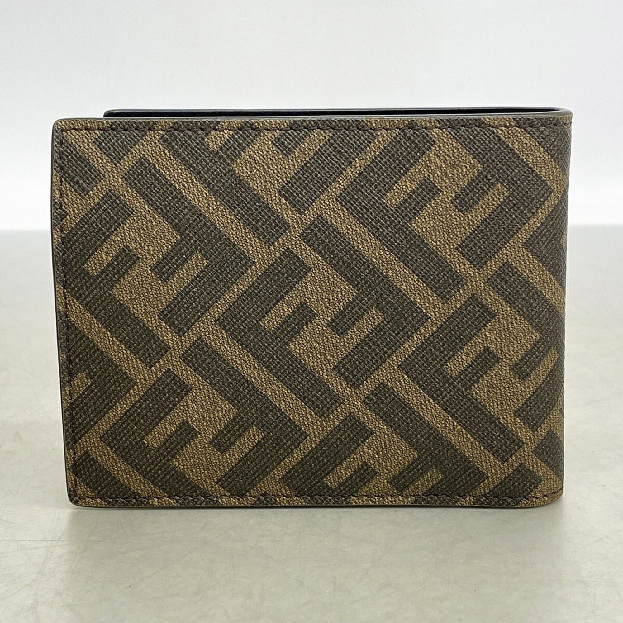 Fendi Black Brown Pvc Wallet (Bi-Fold) (Pre-Owned)