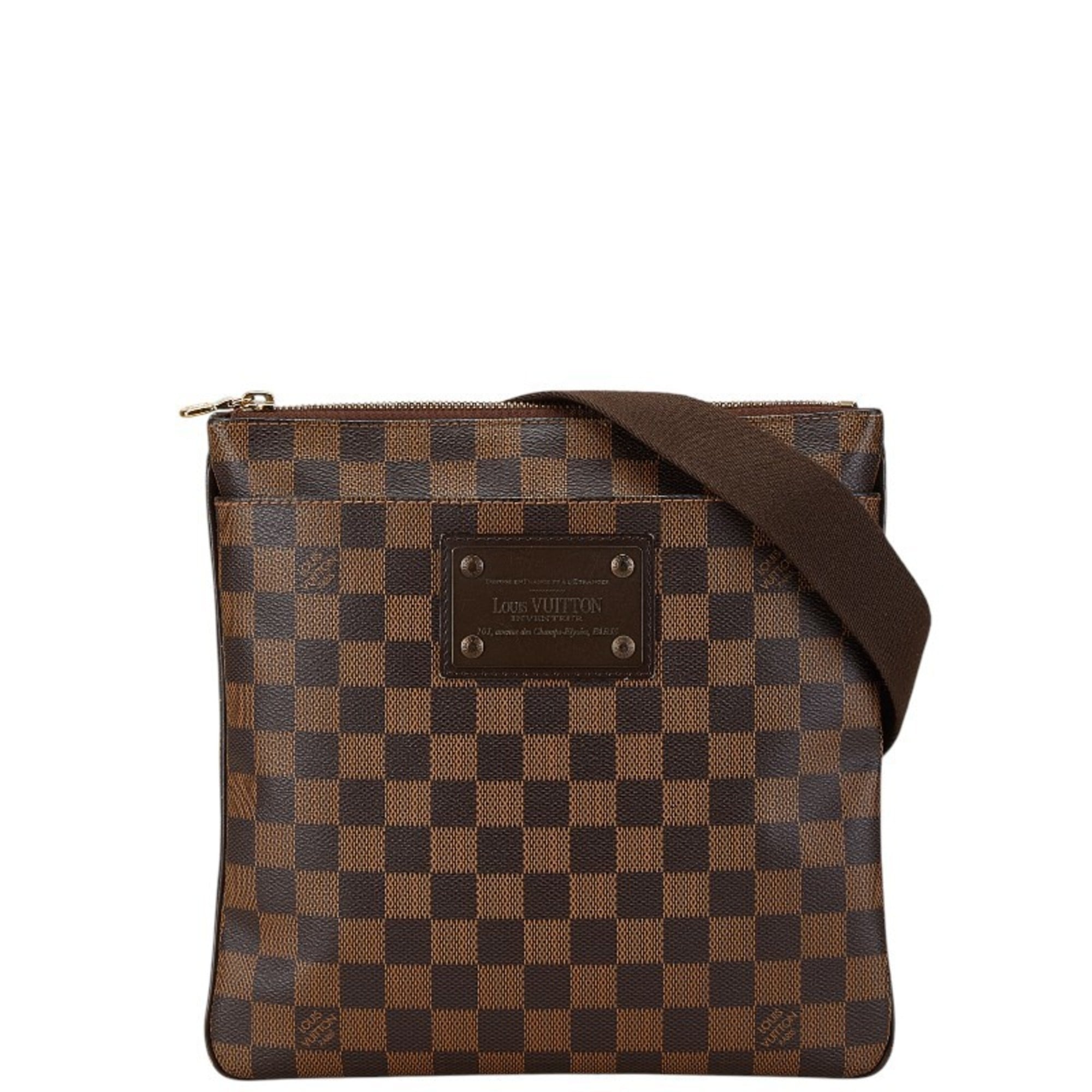 Louis Vuitton Brown Damier Canvas Pvc Leather Pochette Shoulder Bag (Pre-Owned)