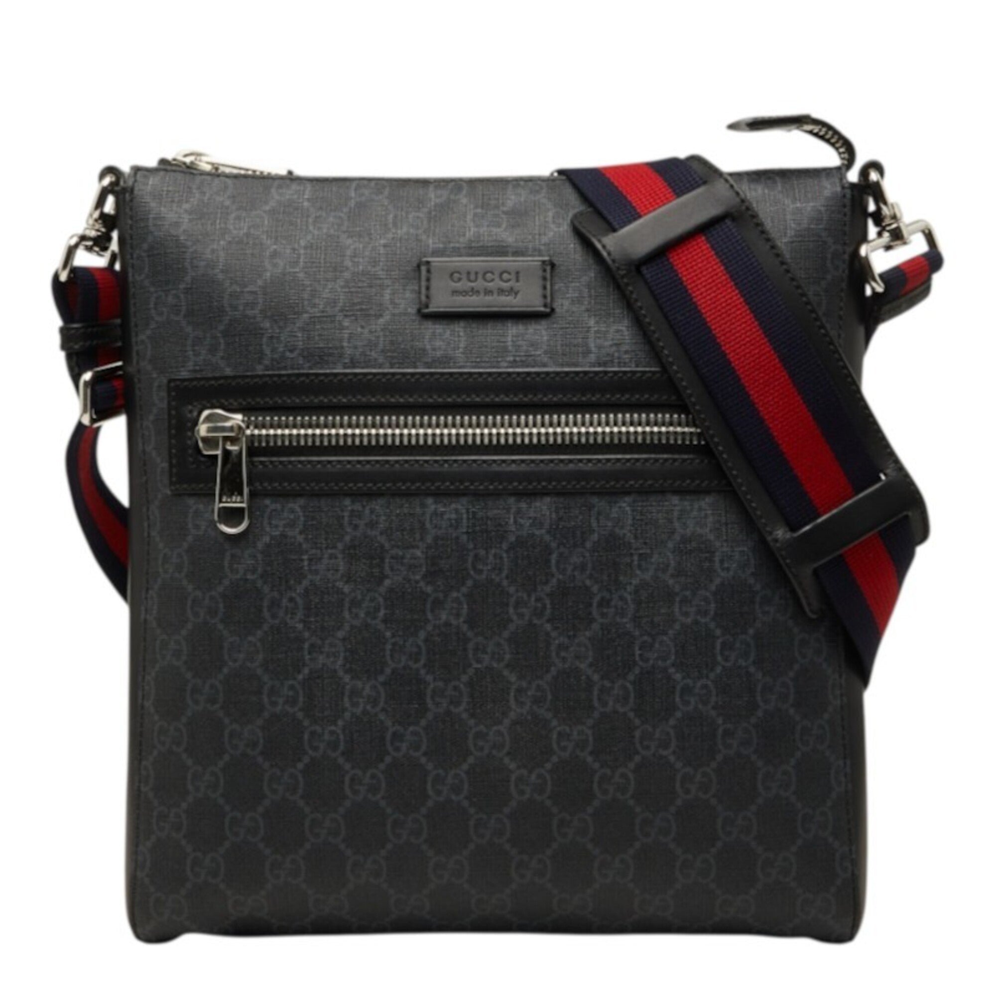 Gucci Gray Gg Supreme Shoulder Bag (Pre-Owned)