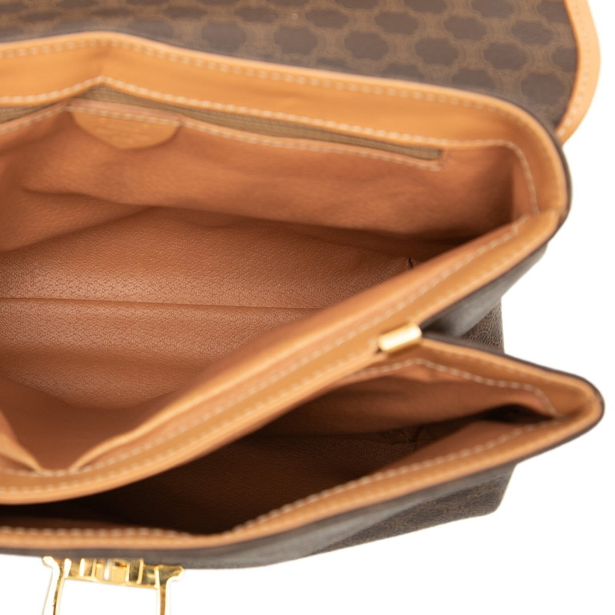 Celine Brown Pvc Leather Handbag (Pre-Owned)