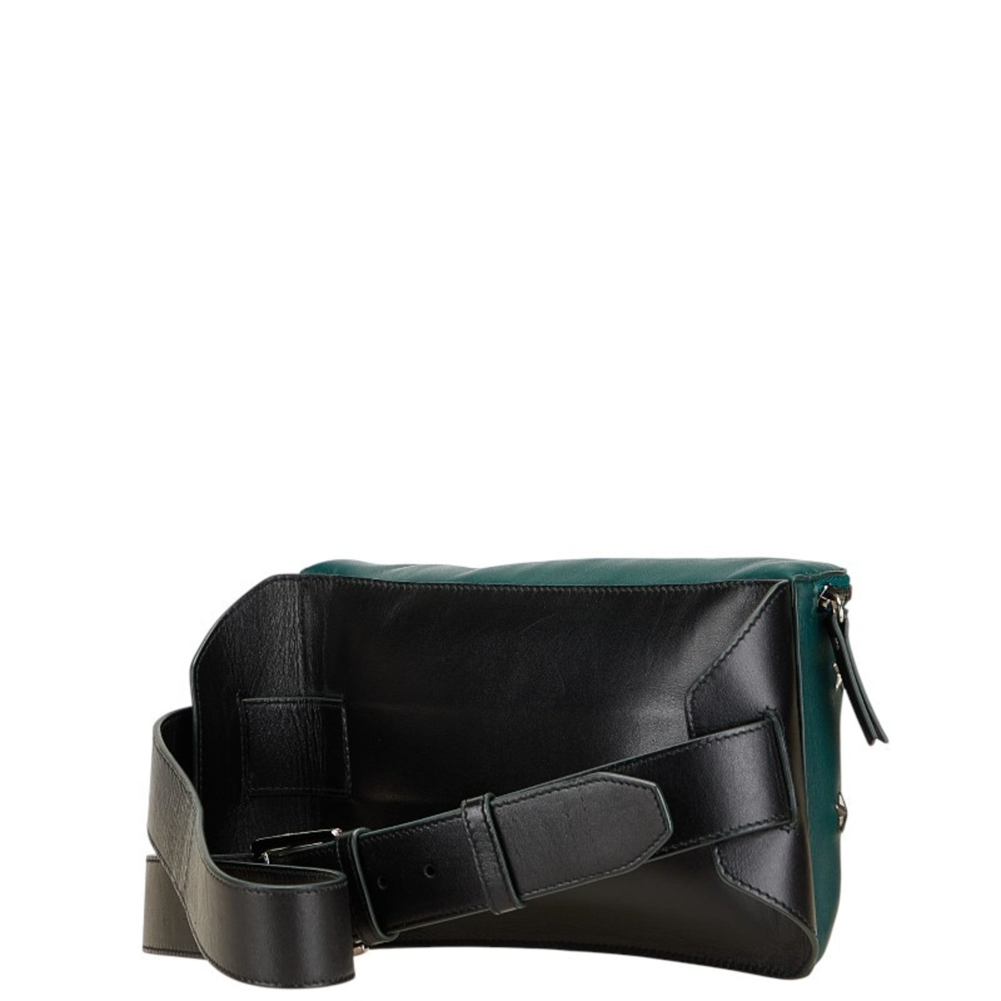 Jimmy Choo Black Green Leather Sling Bag (Pre-Owned)