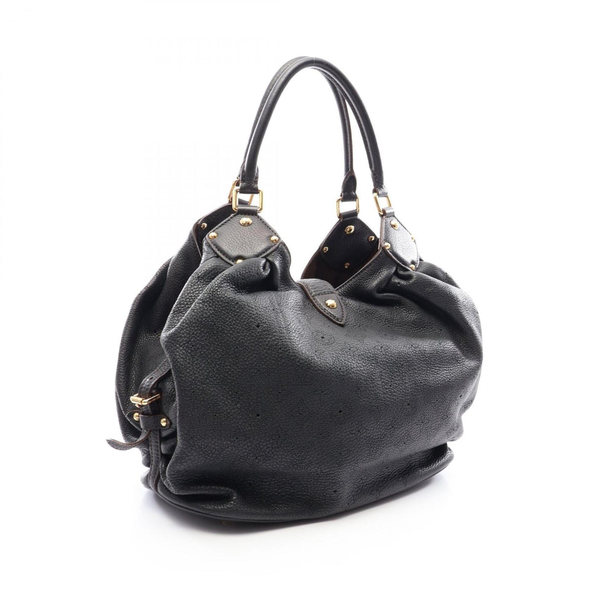Louis Vuitton Black Noir Leather Handbag Shoulder Bag (Pre-Owned)
