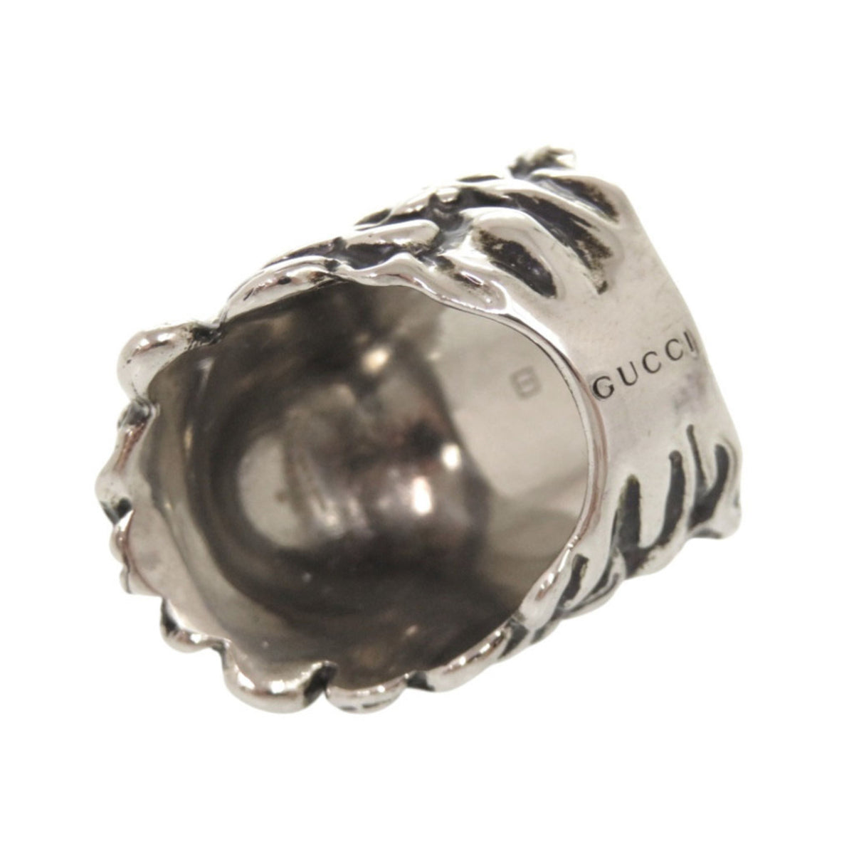 Gucci Silver Metal Band Ring (Pre-Owned)