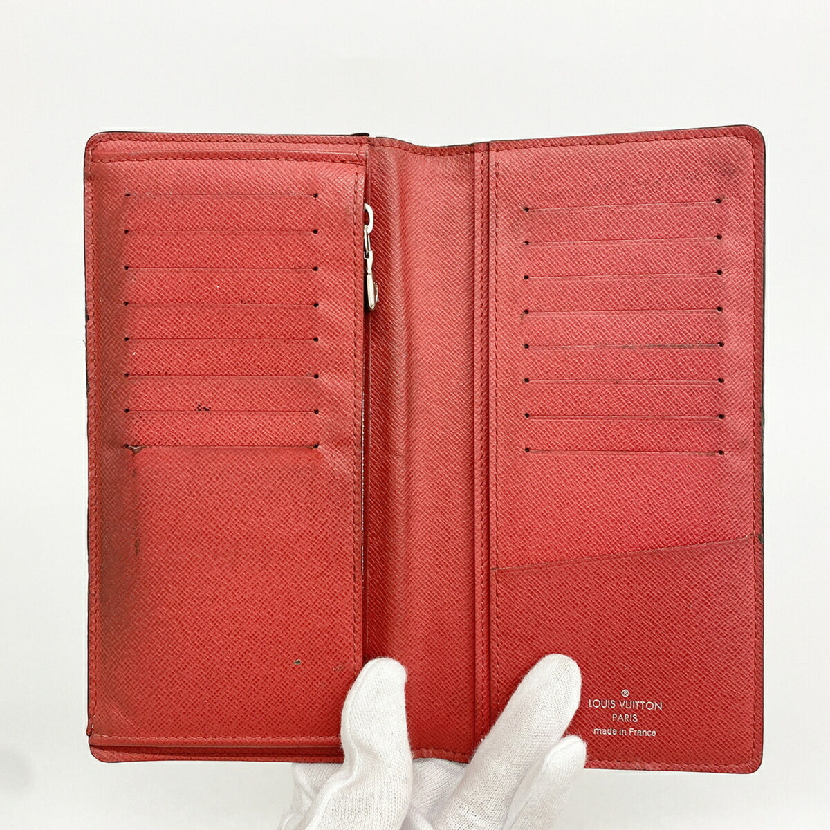 Louis Vuitton Navy Red Color Long Wallet (Bi-Fold) (Pre-Owned)
