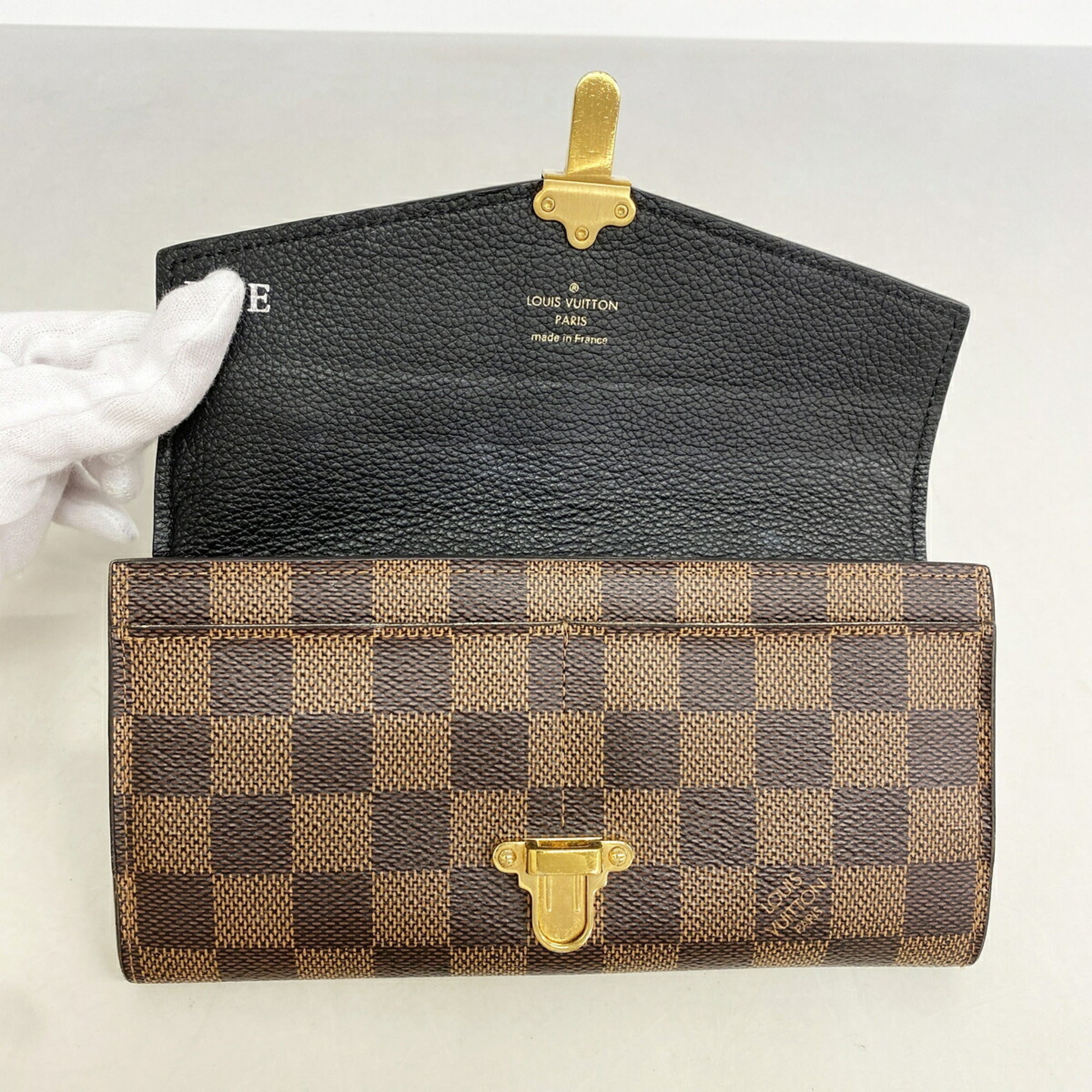 Louis Vuitton Ebene Noir Long Wallet (Bi-Fold) (Pre-Owned)