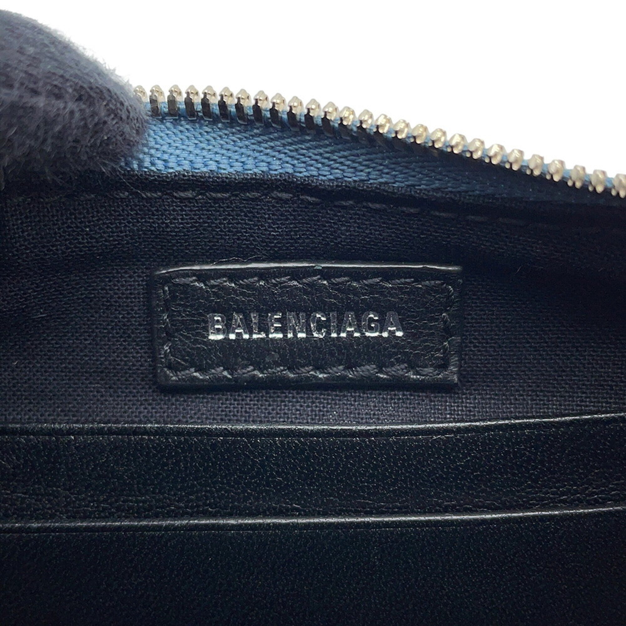 Balenciaga Blue White Denim Handbag Shoulder Bag (Pre-Owned)