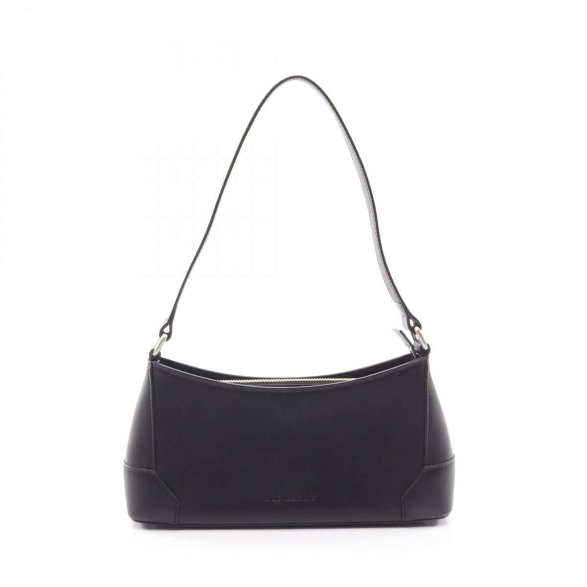 Burberry Black Leather Handbag Shoulder Bag (Pre-Owned)