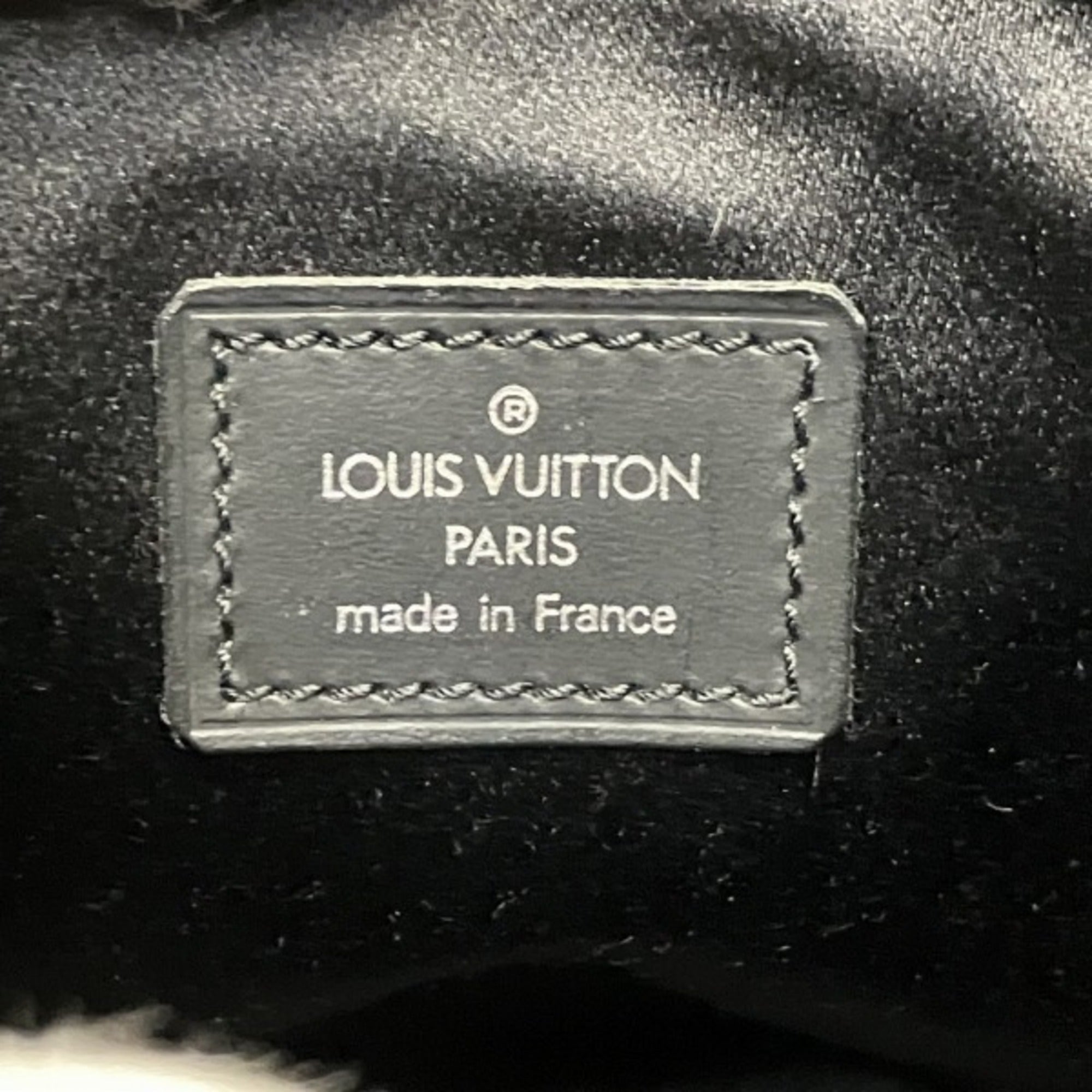 Louis Vuitton Noir Satin Leather Tote Bag (Pre-Owned)