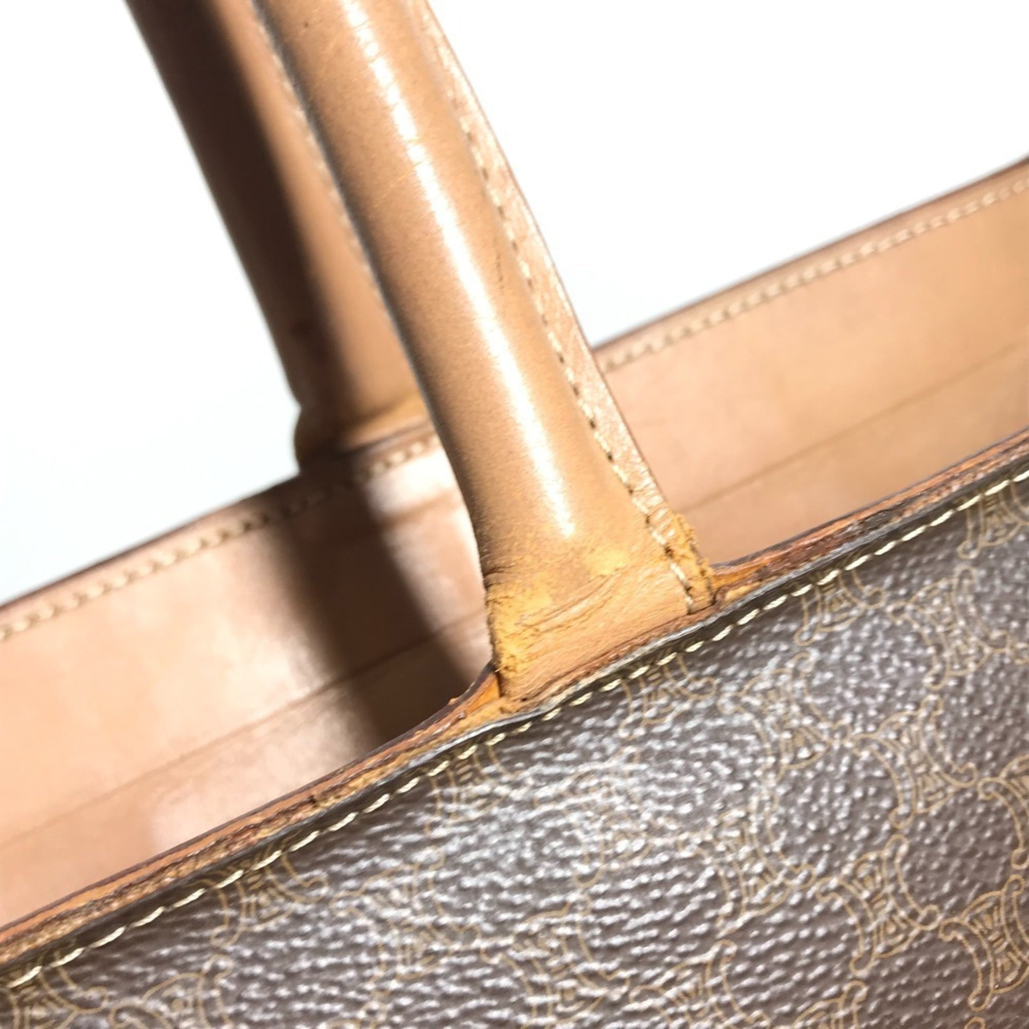 Celine Brown Leather Handbag Tote Bag (Pre-Owned)